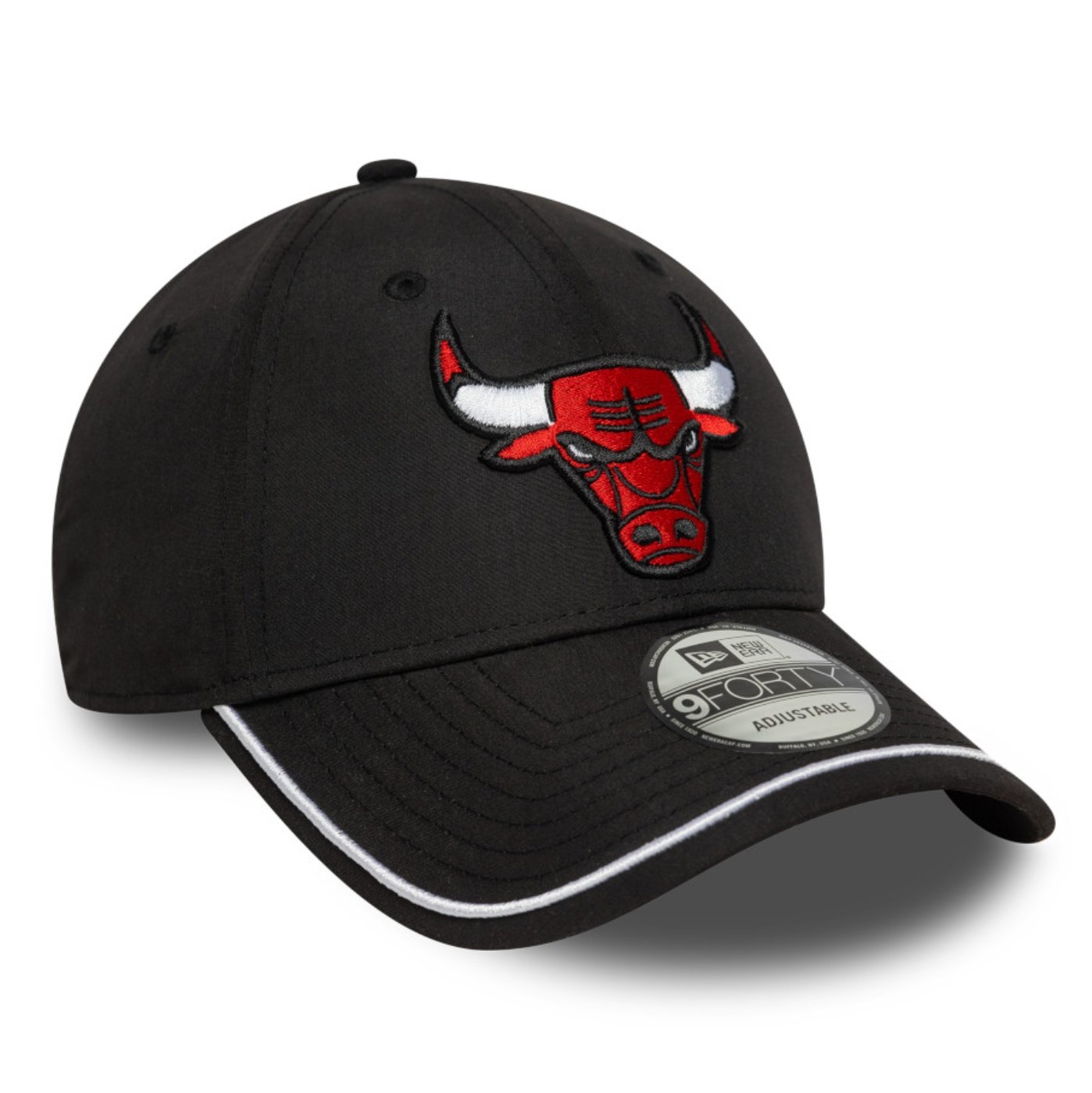 Bone New Era  9FORTY Chicago Bulls NBA Preto Preto 3