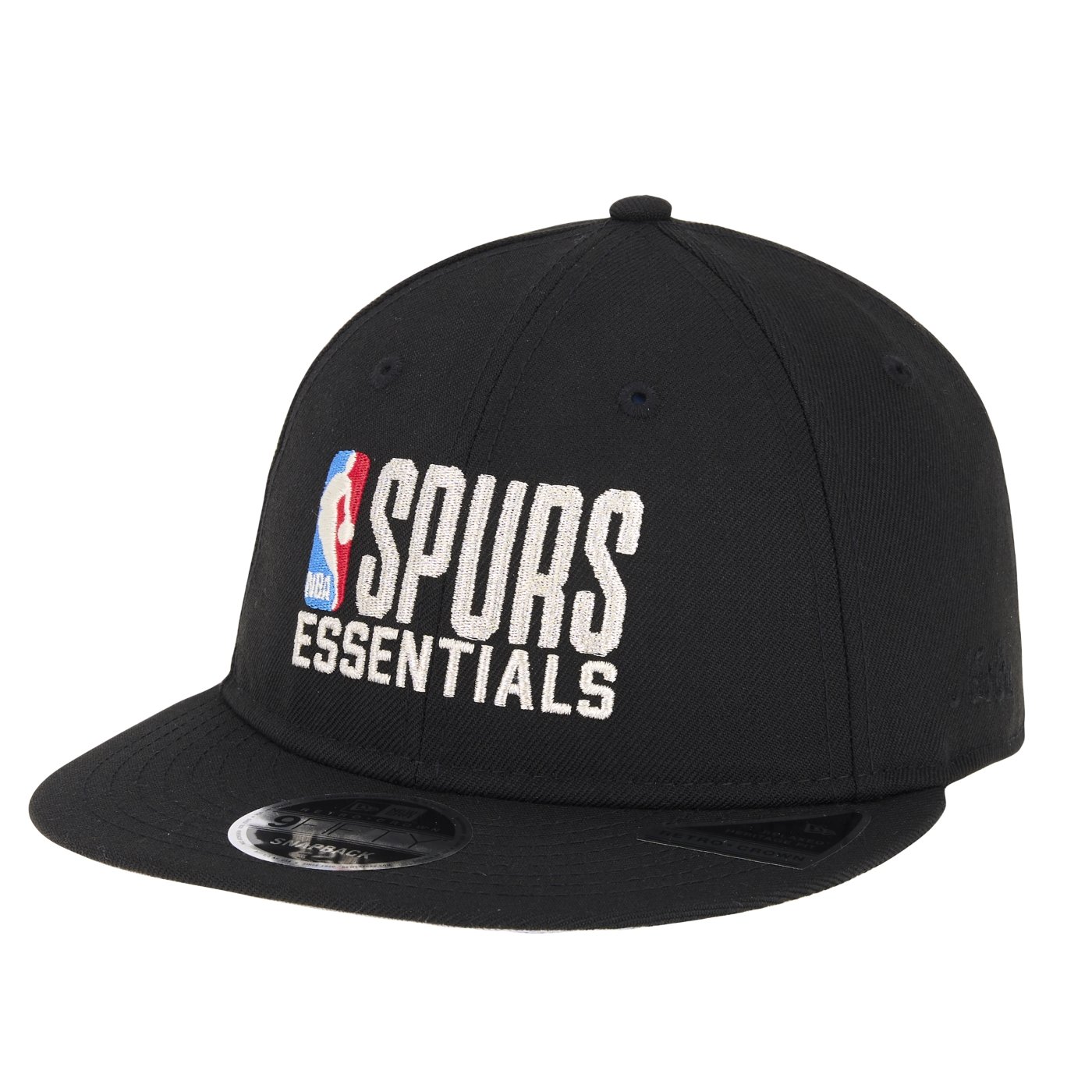 Bone New Era 9FIFTY RETRO CROWN San Antonio Spurs NBA Preto Preto 1