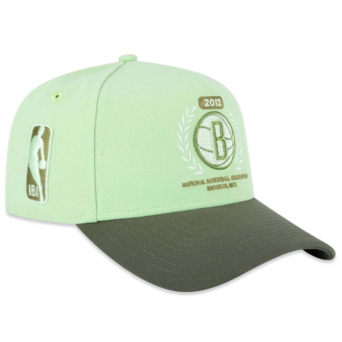 Bone New Era 9FORTY A-Frame Brooklyn Nets NBA Verde Verde 2