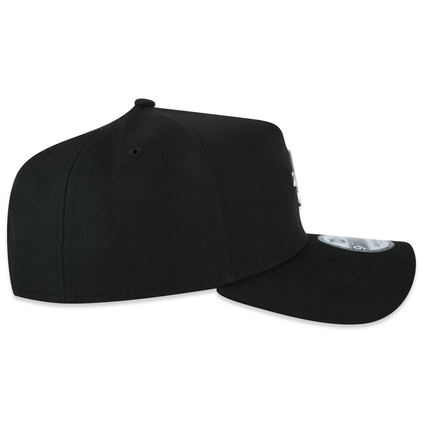 Bone New Era 9FORTY A-Frame Branded Preto Preto 5