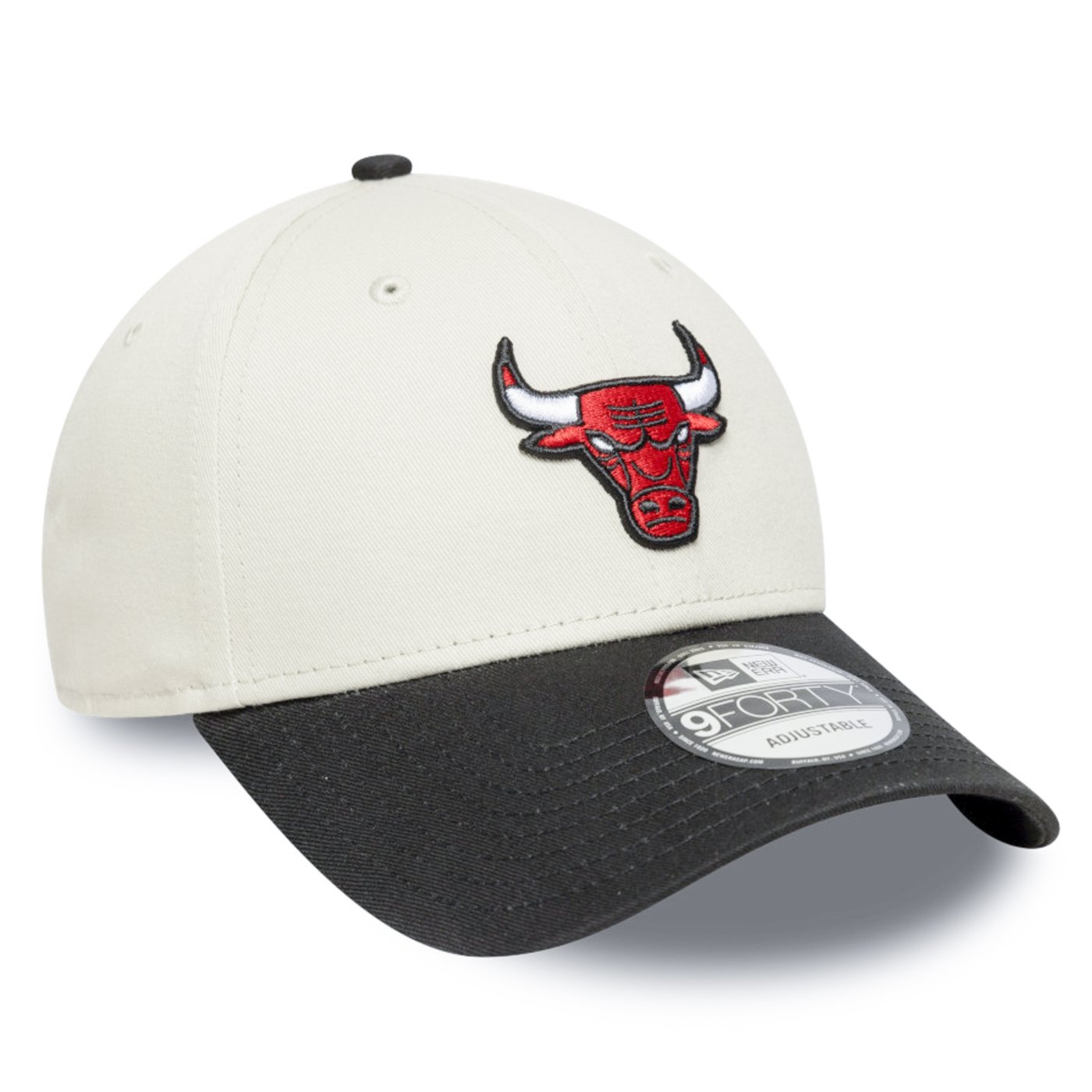 Bone New Era  9FORTY Chicago Bulls NBA Cinza Branco 3