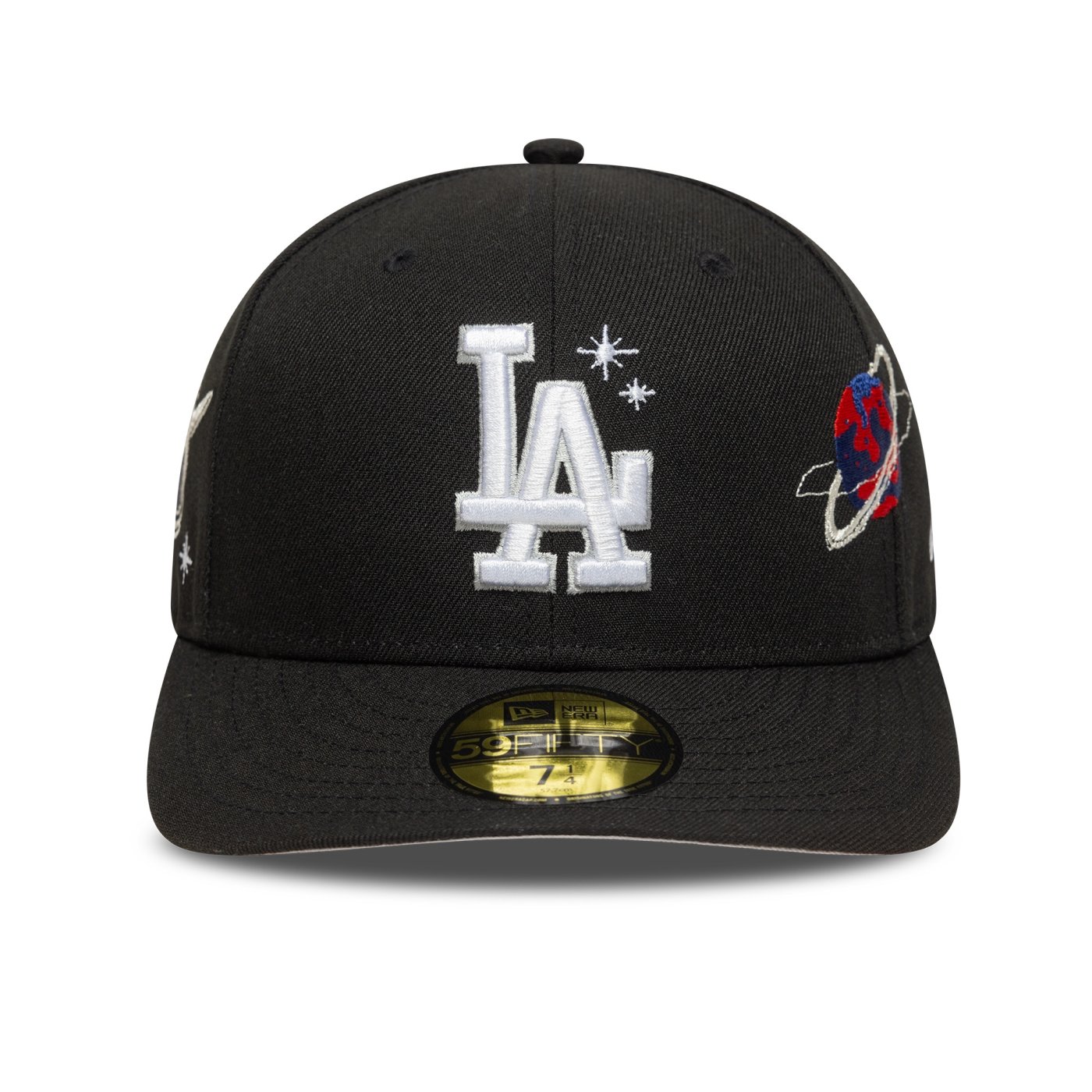 Bone New Era 59FIFTY Los Angeles Dodgers MLB Preto Preto 2