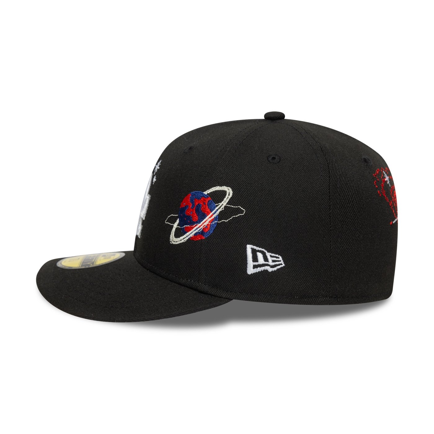 Bone New Era 59FIFTY Los Angeles Dodgers MLB Preto Preto 4