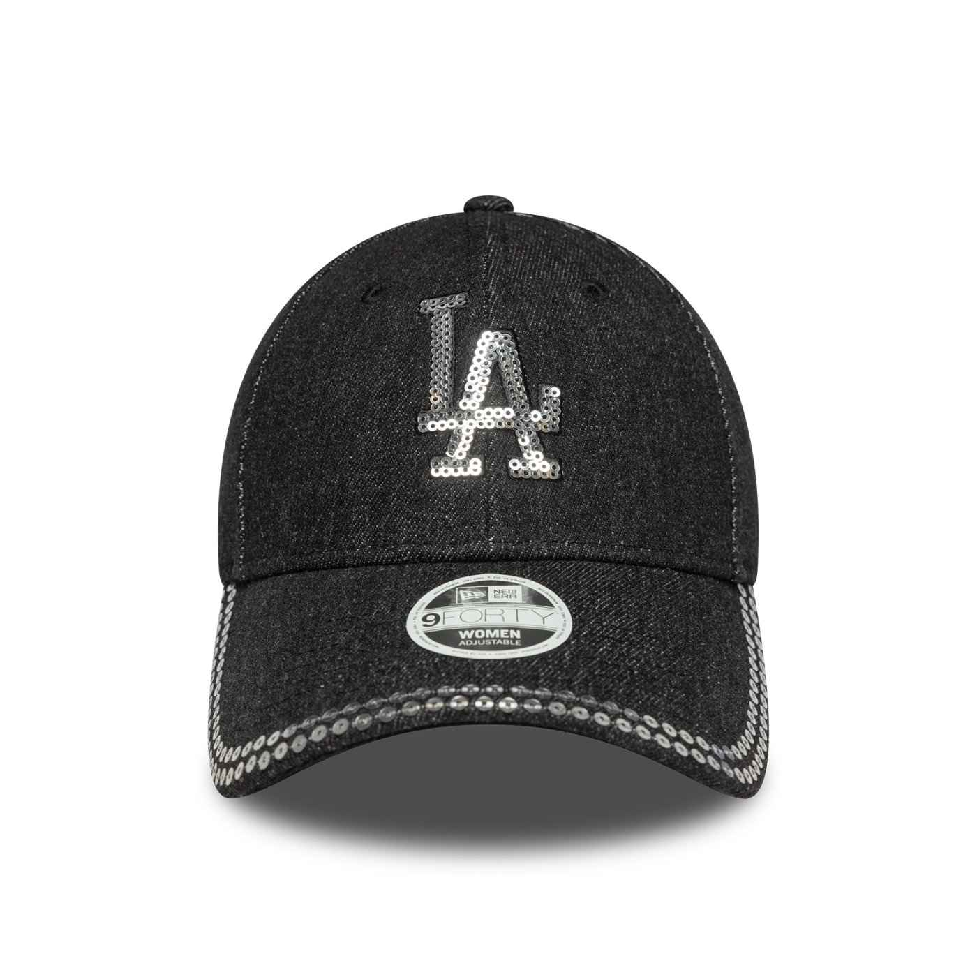 Bone New Era  9FORTY Los Angeles Dodgers MLB Preto Preto 2