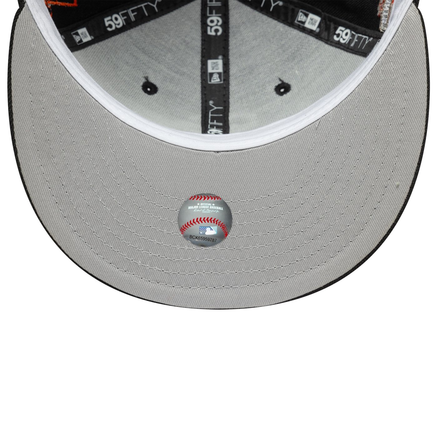 Bone New Era  59FIFTY San Francisco Giants MLB Preto Preto 4