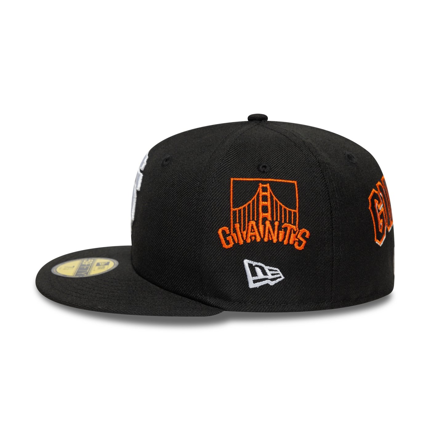 Bone New Era  59FIFTY San Francisco Giants MLB Preto Preto 5