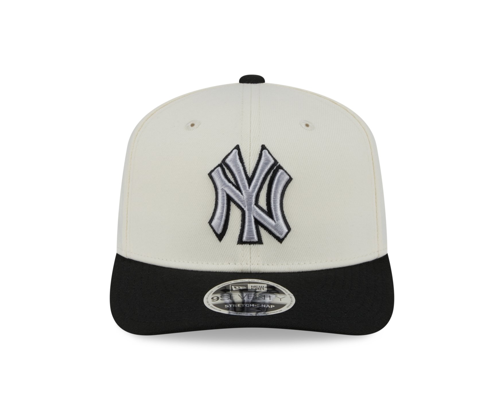 Bone New Era  9SEVENTY Strtch Snap  New York Yankees MLB Branco Branco/Preto 2