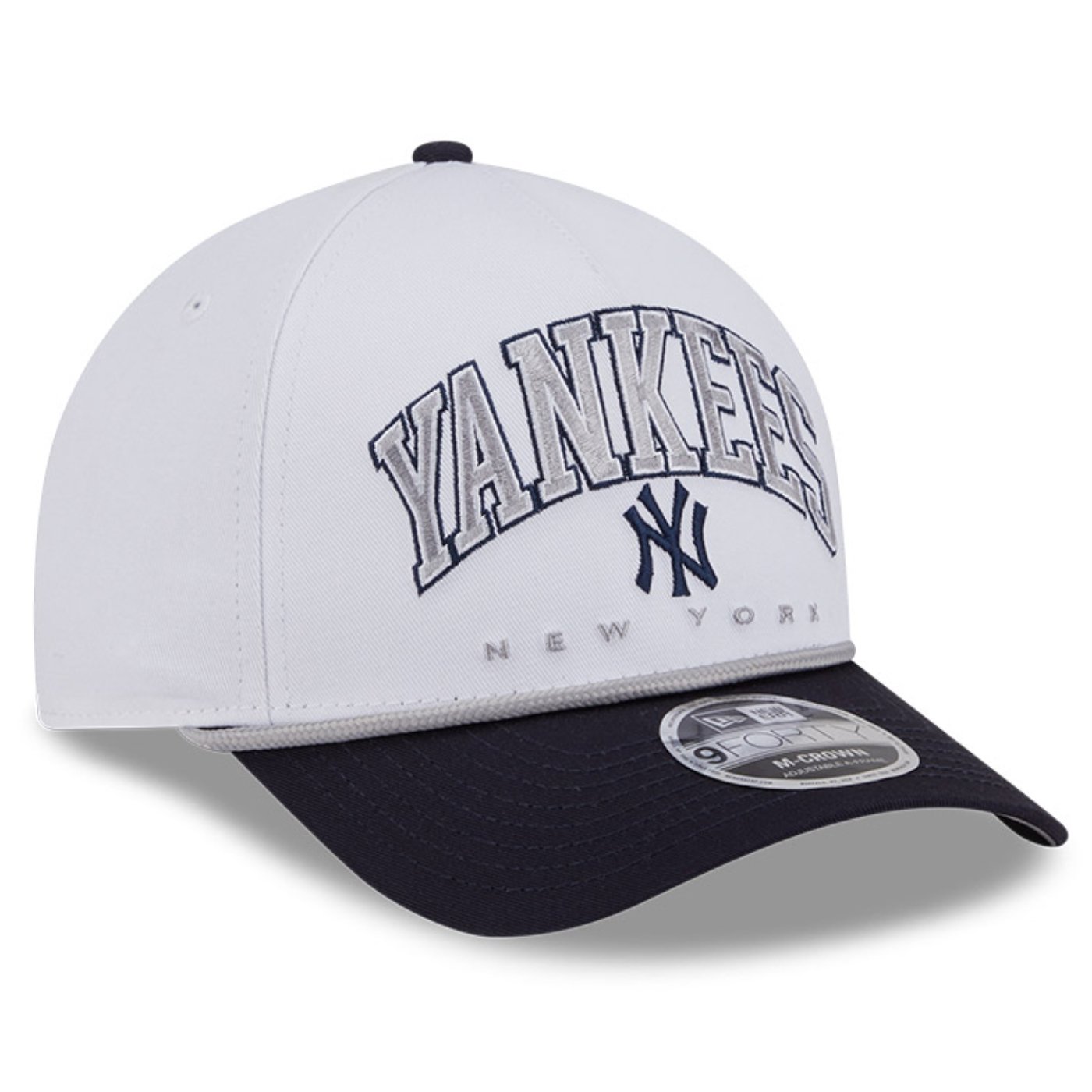 Bone New Era  9FORTY M-Crown A-Frame New York Yankees MLB Branco Branco 3