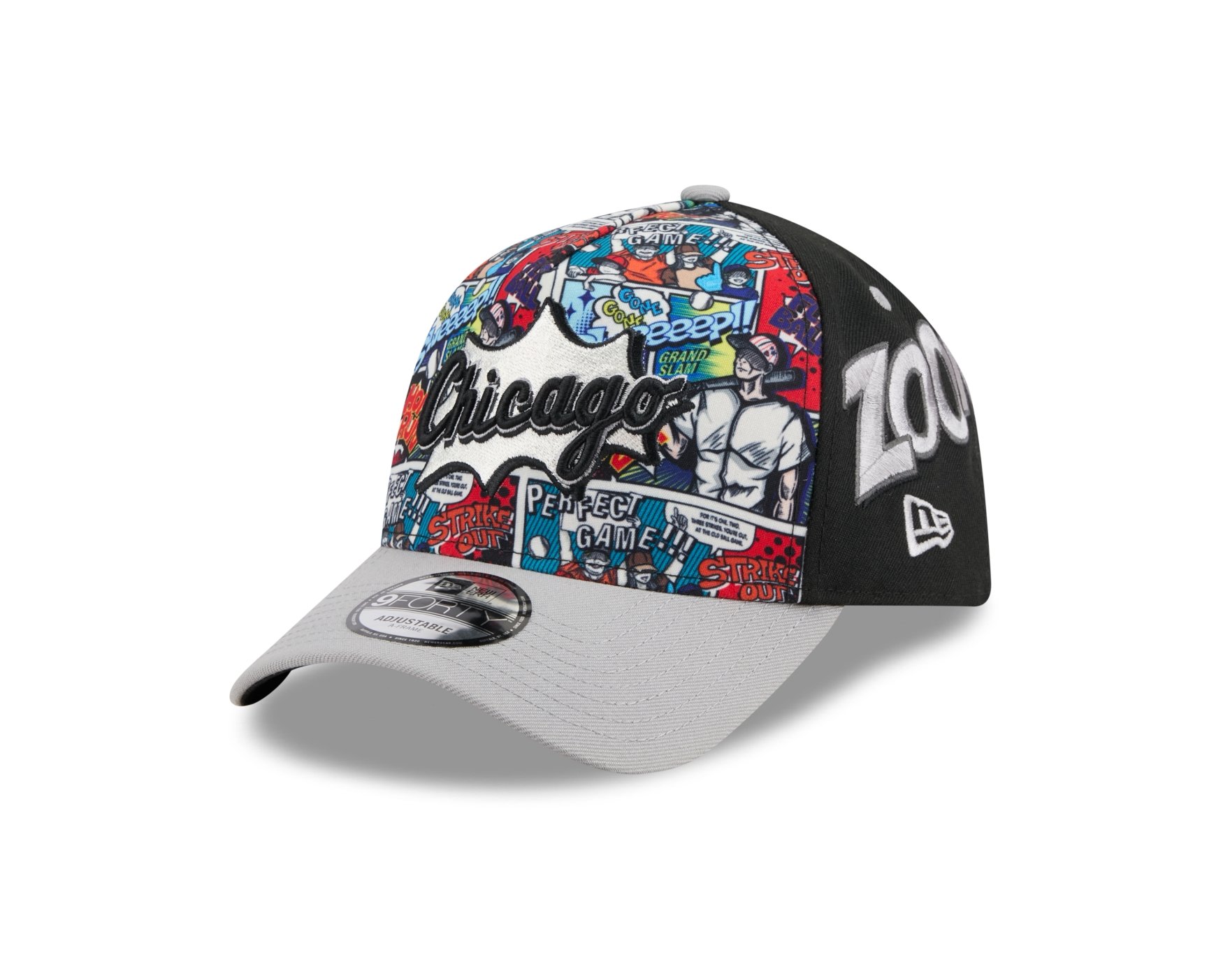 Bone New Era  9FORTY A-Frame  Chicago White Sox MLB Preto
