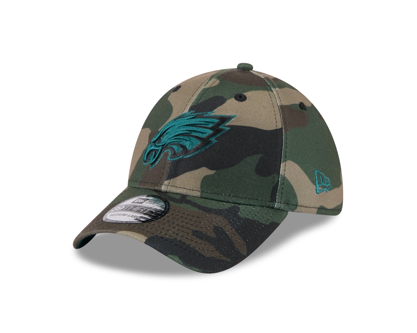 Bone New Era 39THIRTY Philadelphia Eagles NFL Salute Service 2025 Militar Militar 1