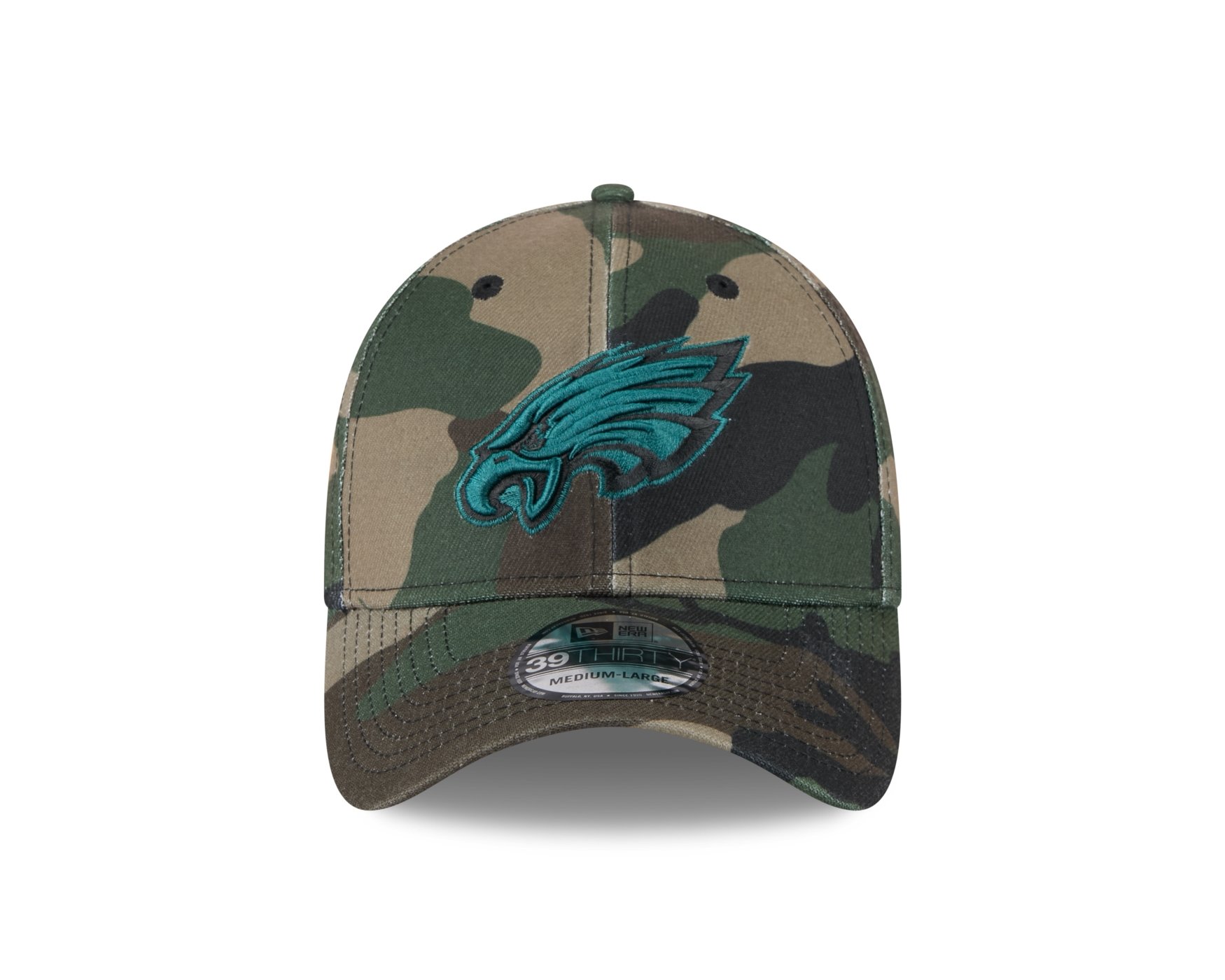 Bone New Era 39THIRTY Philadelphia Eagles NFL Salute Service 2025 Militar Militar 2