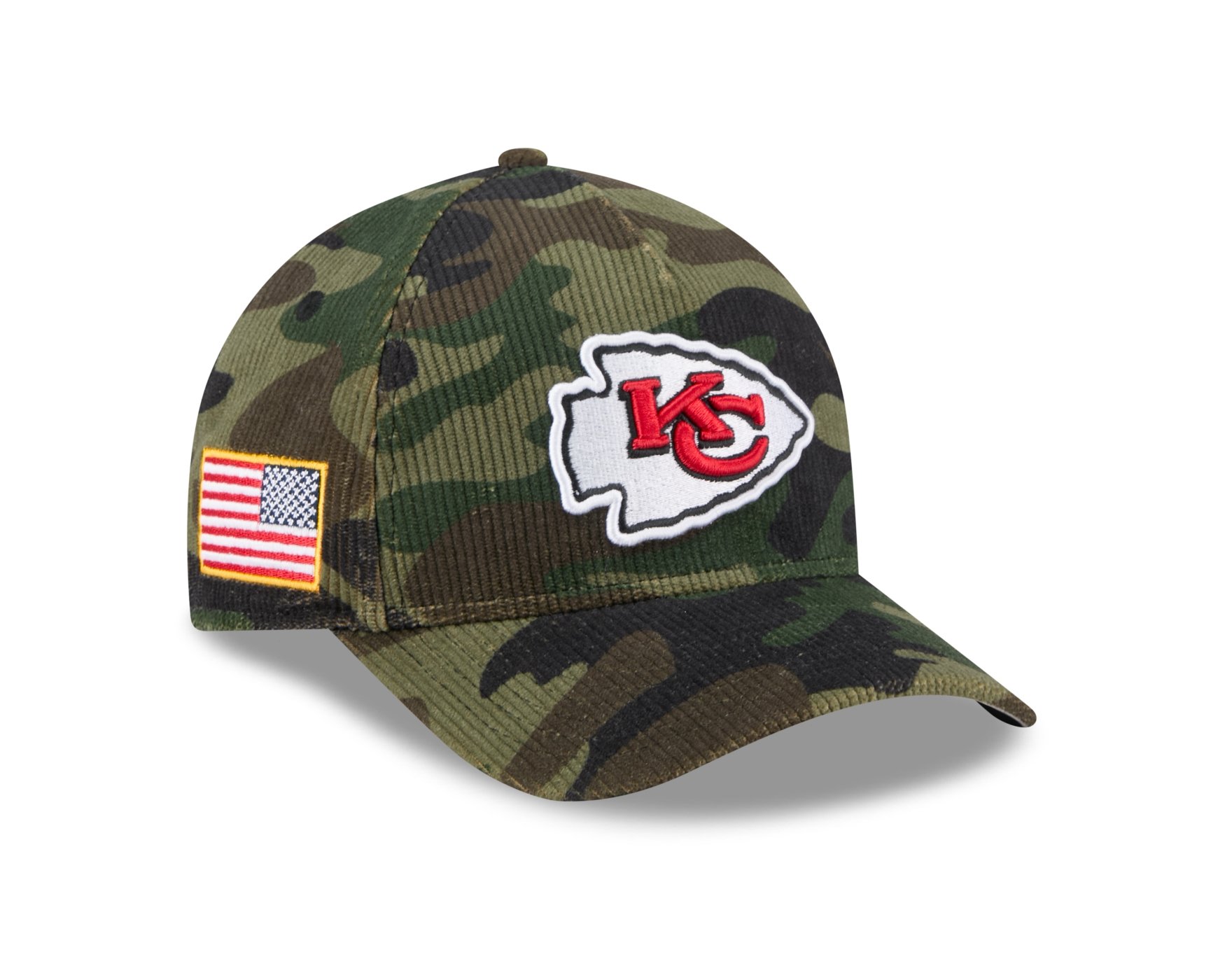 Bone New Era 9FORTY M-CROWN A-FRAME Kansas City Chiefs NFL Salute Service 2025 Militar Militar 3