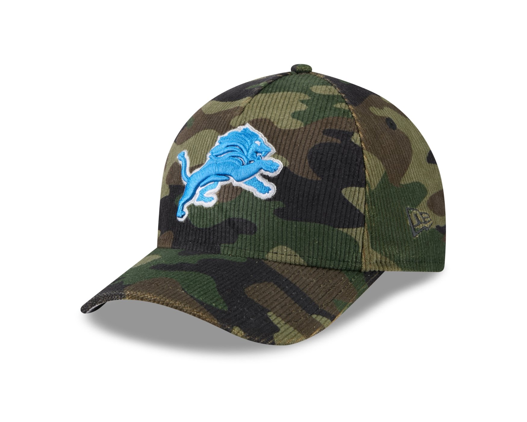 Bone New Era 9FORTY M-CROWN A-FRAME Detroit Lions NFL Salute Service 2025 Militar Verde Militar 1
