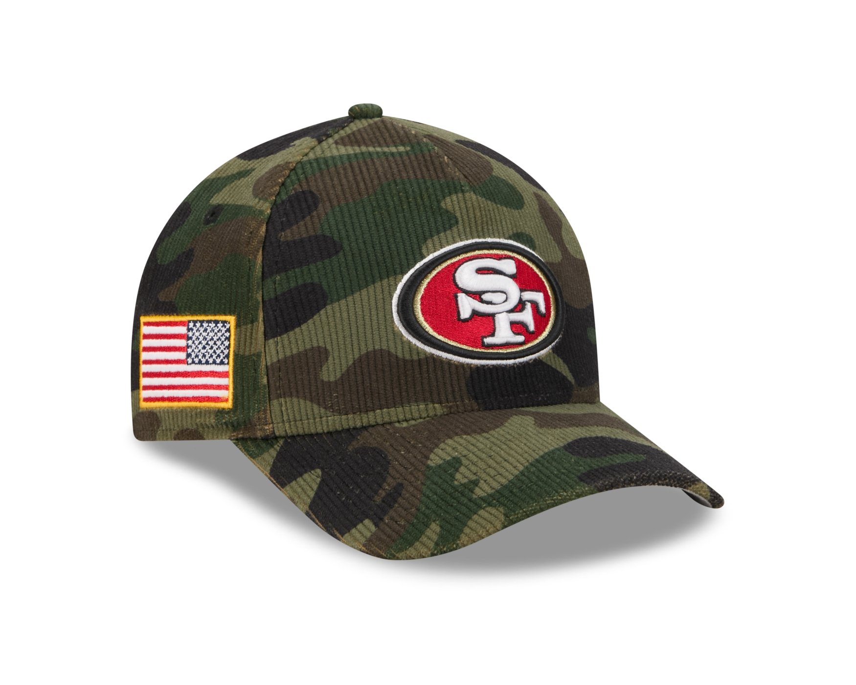 Bone New Era 9FORTY M-CROWN A-FRAME San Francisco 49ers NFL Salute Service 2025 Militar Militar 3