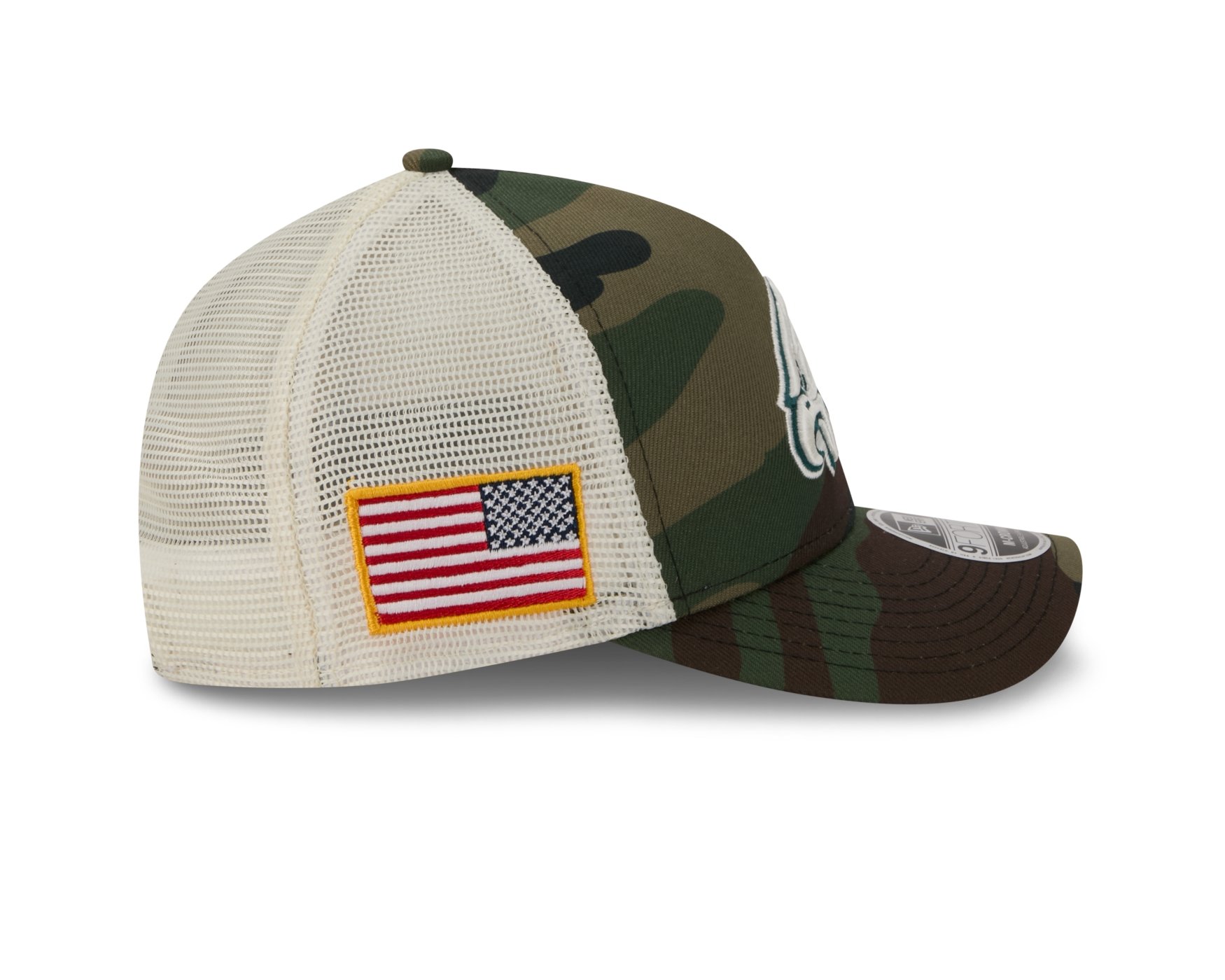 Bone New Era 9FORTY M-CROWN A-FRAME Philadelphia Eagles NFL Salute Service 2025 Militar Militar 6