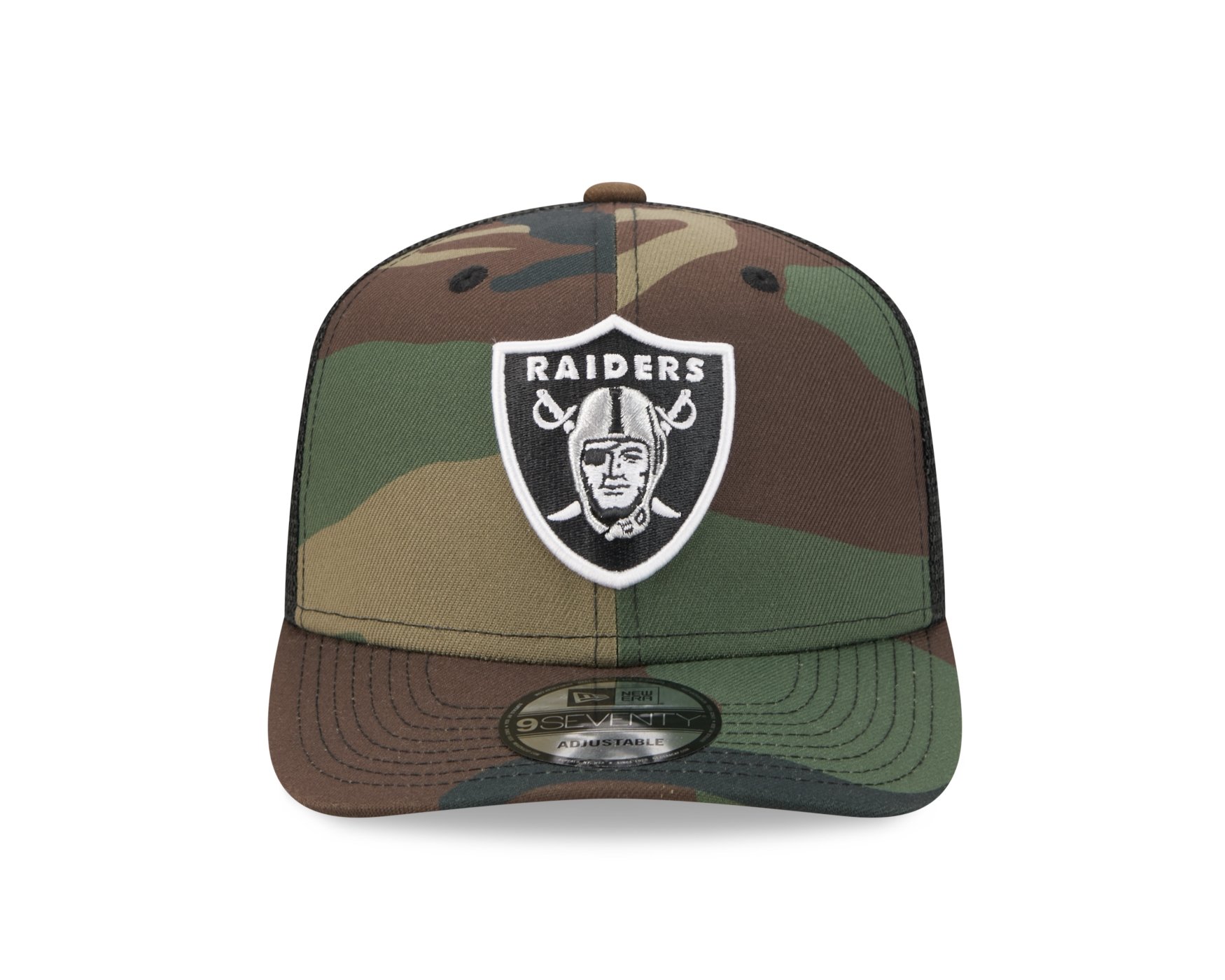 Bone New Era 9SEVENTY Las Vegas Raiders NFL Salute Service 2025 Preto Militar 2