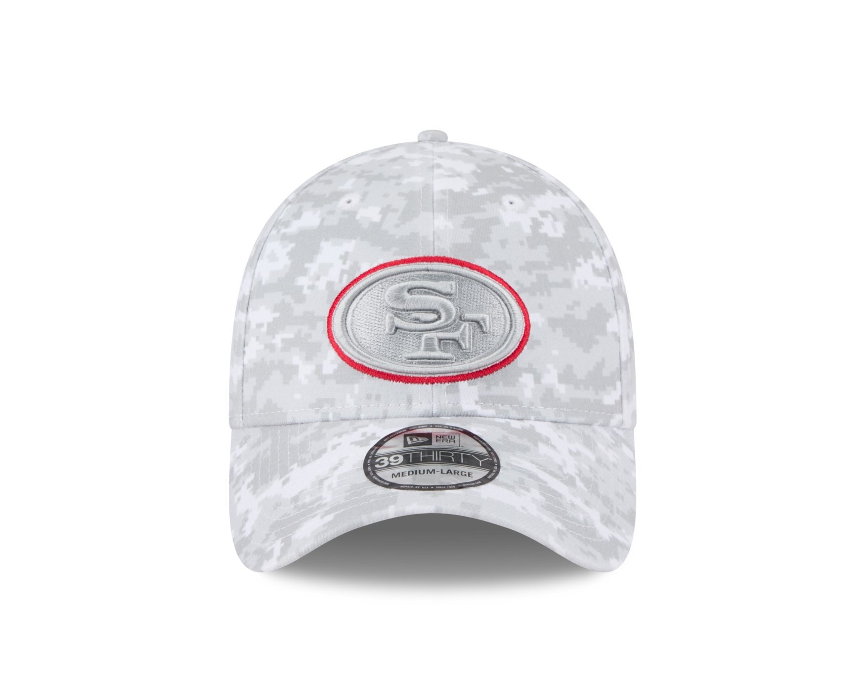 Bone New Era 39THIRTY San Francisco 49ers NFL Salute Service 2025 Militar Cinza 2