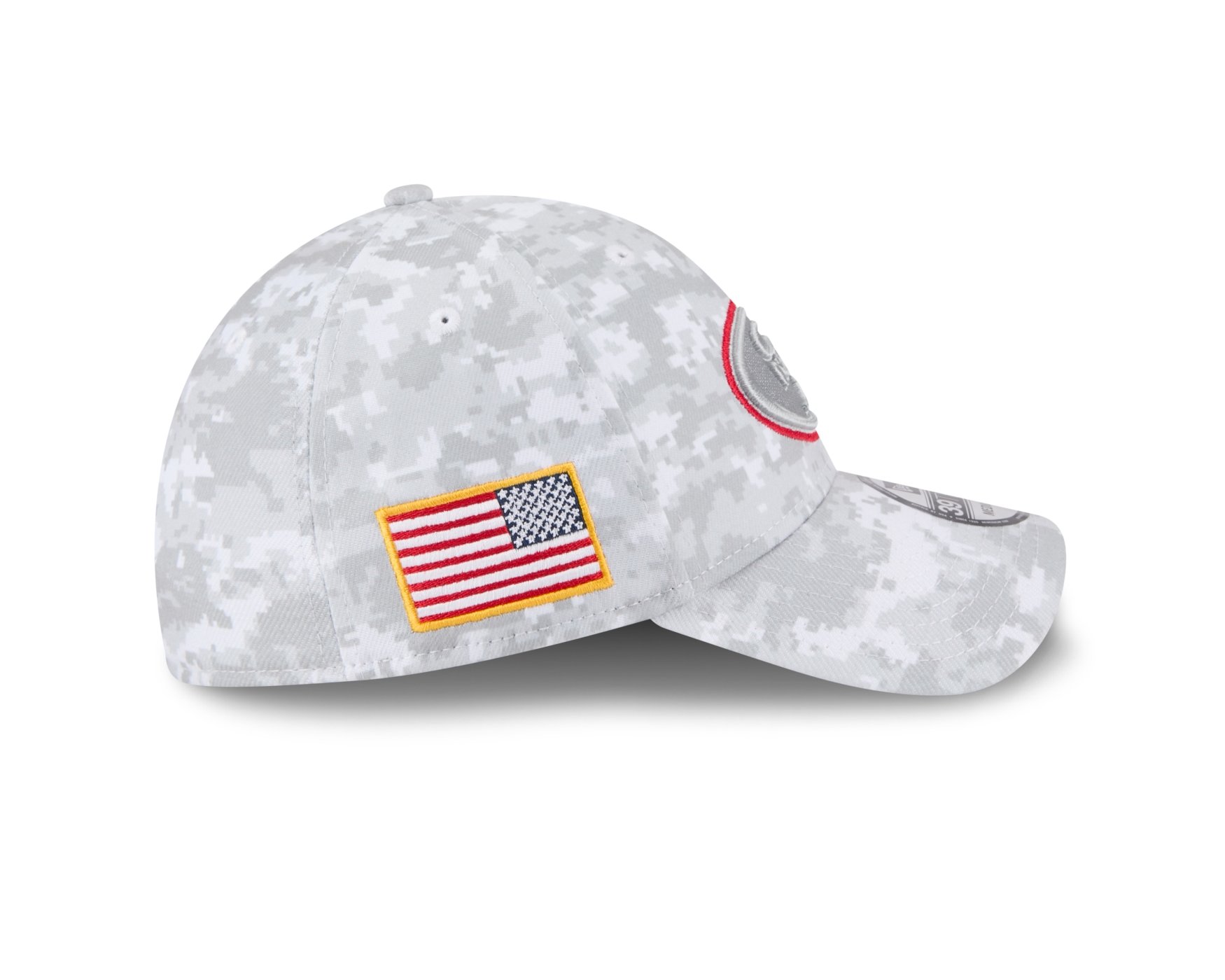 Bone New Era 39THIRTY San Francisco 49ers NFL Salute Service 2025 Militar Cinza 5