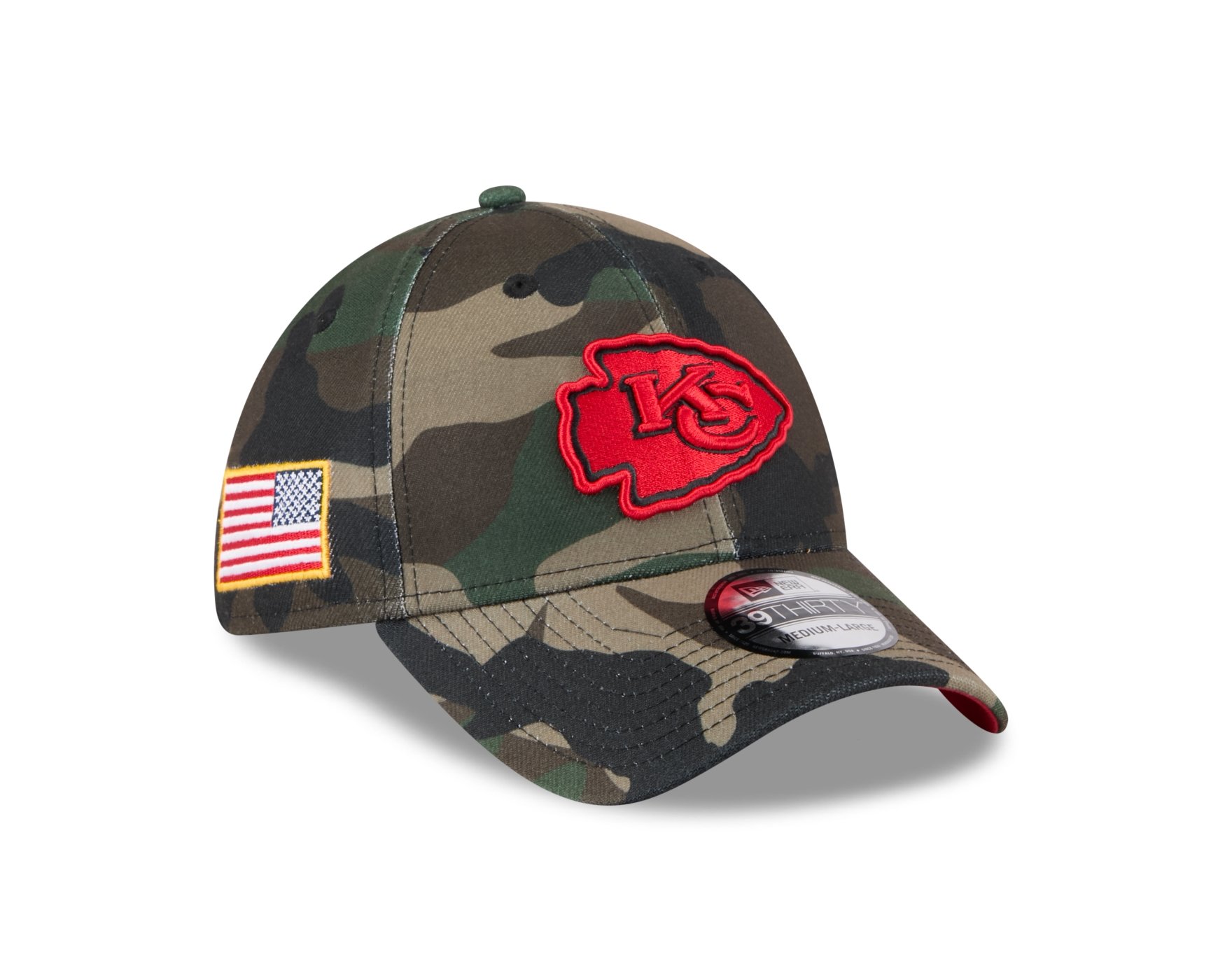 Bone New Era 39THIRTY Kansas City Chiefs NFL Salute Service 2025 Militar Militar 3