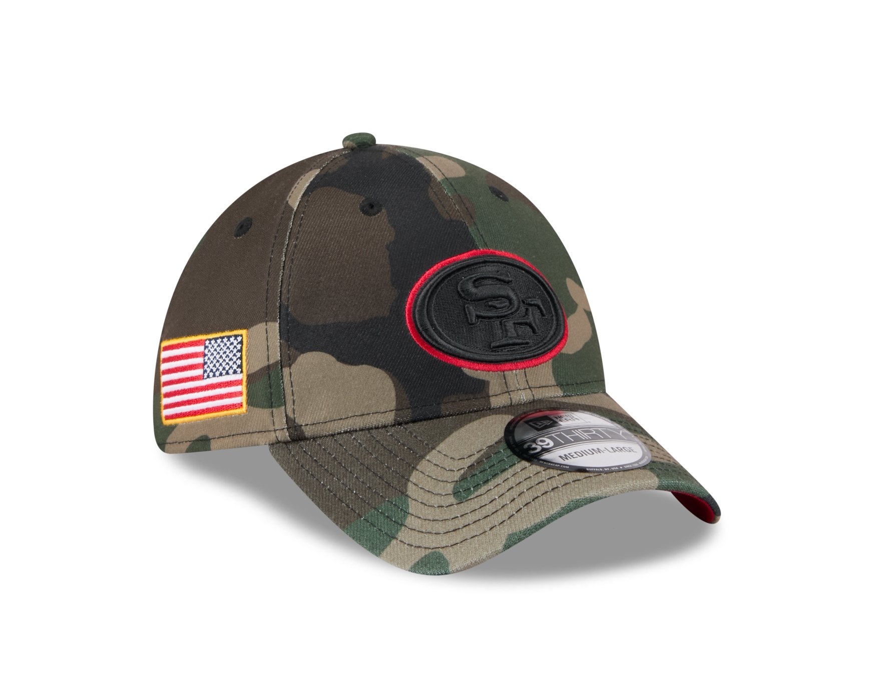 Bone New Era 39THIRTY San Francisco 49ers NFL Salute Service 2025 Militar Militar 3