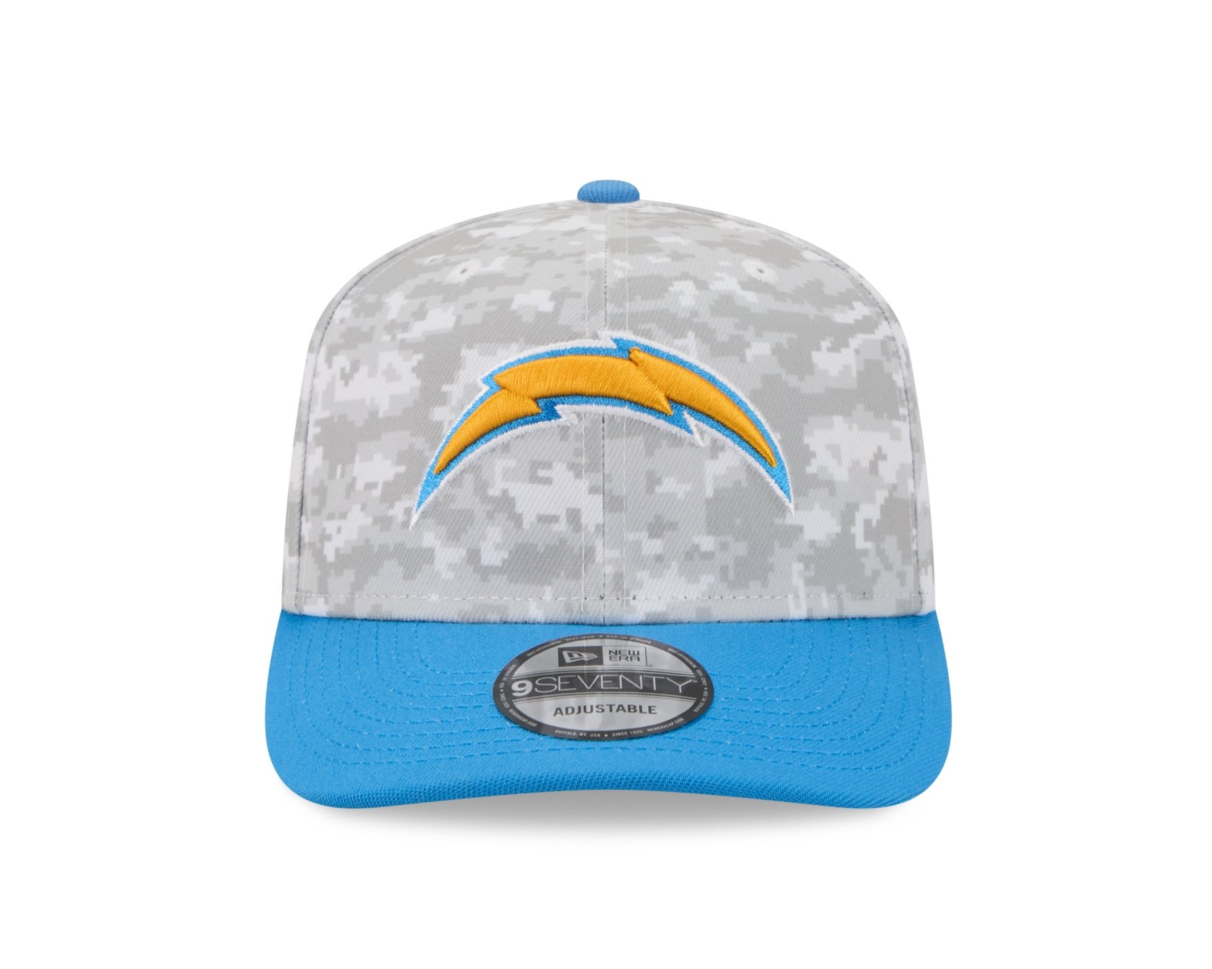 Bone New Era 9SEVENTY Los Angeles Chargers NFL Salute Service 2025 Azul Cinza/Azul 2