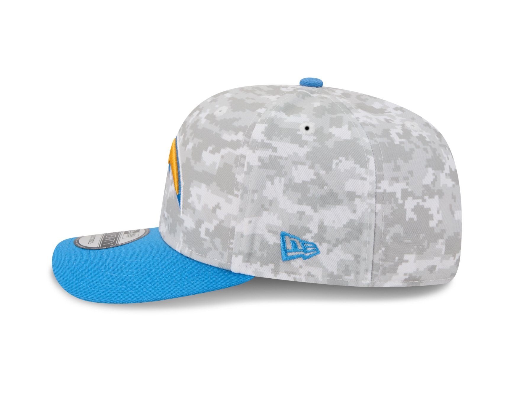 Bone New Era 9SEVENTY Los Angeles Chargers NFL Salute Service 2025 Azul Cinza/Azul 5