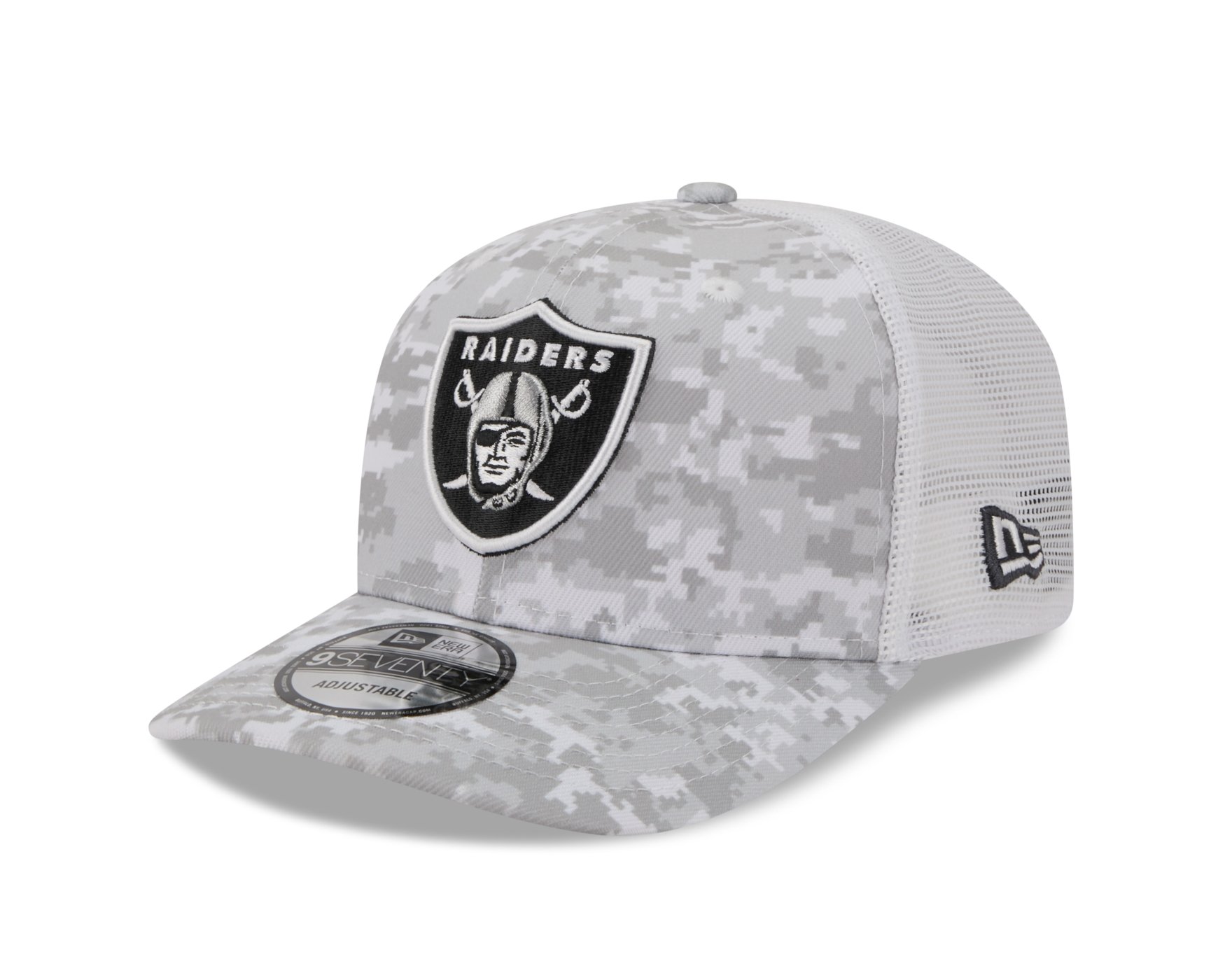 Bone New Era 9SEVENTY Las Vegas Raiders NFL Salute Service 2025 Preto