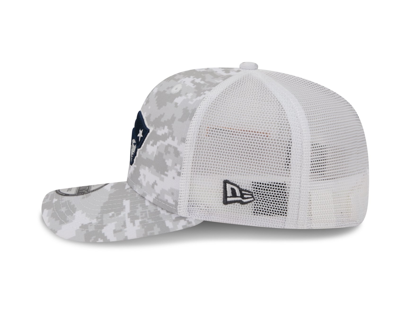 Bone New Era 9SEVENTY New England Patriots NFL Salute Service 2025 Azul Branco 5