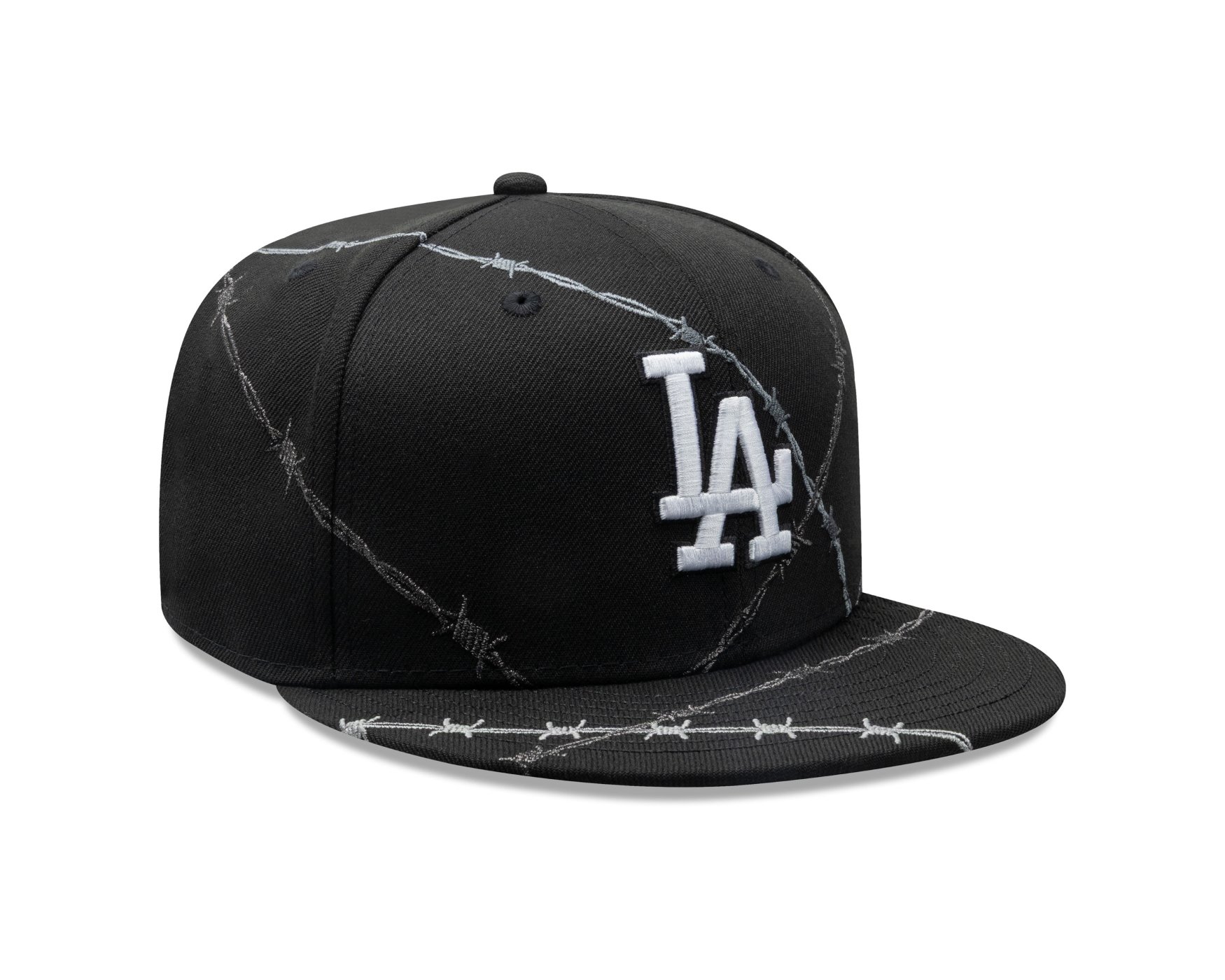 Bone New Era 59FIFTY Los Angeles Dodgers MLB Halloween Pack Preto Preto 3