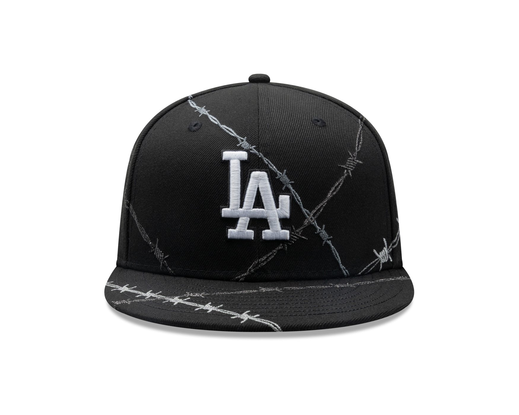 Bone New Era  59FIFTY Los Angeles Dodgers MLB Halloween Pack Preto Preto 2