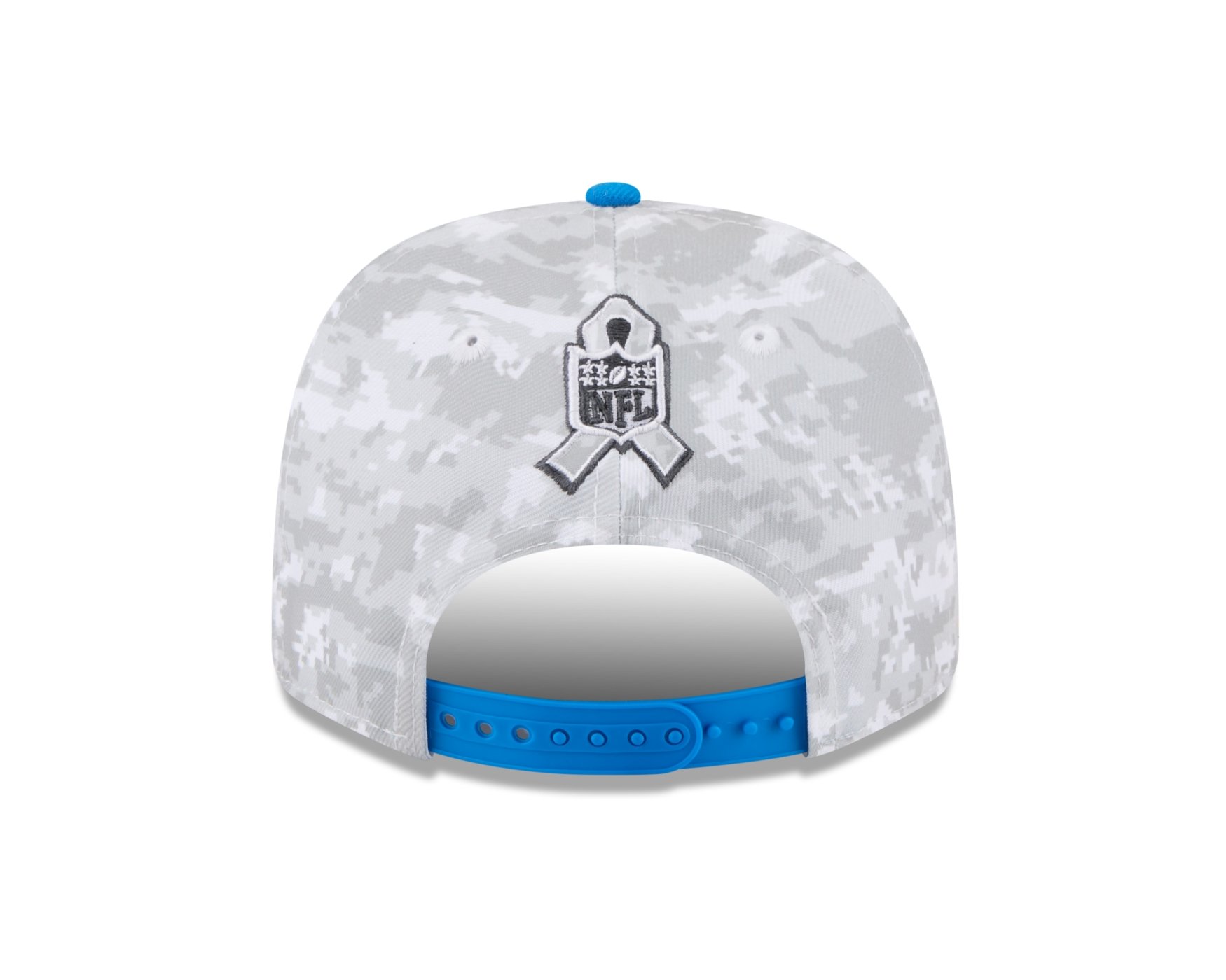 Bone New Era 9SEVENTY Detroit Lions NFL Salute Service 2025 Militar Cinza/Azul 3