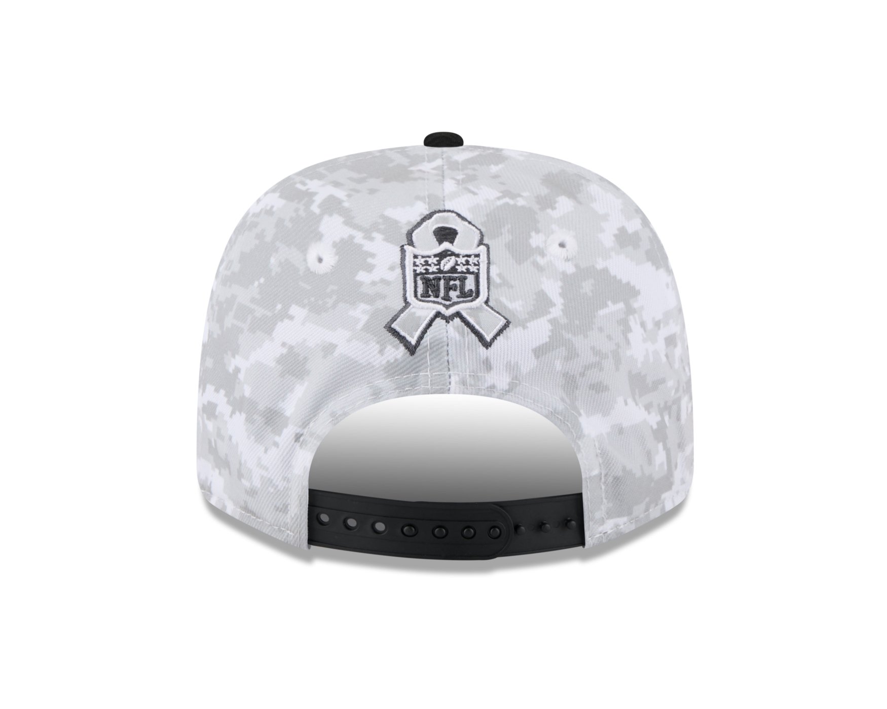 Bone New Era 9SEVENTY New Orleans Saints NFL Salute Service 2025 Militar Cinza/Preto 4