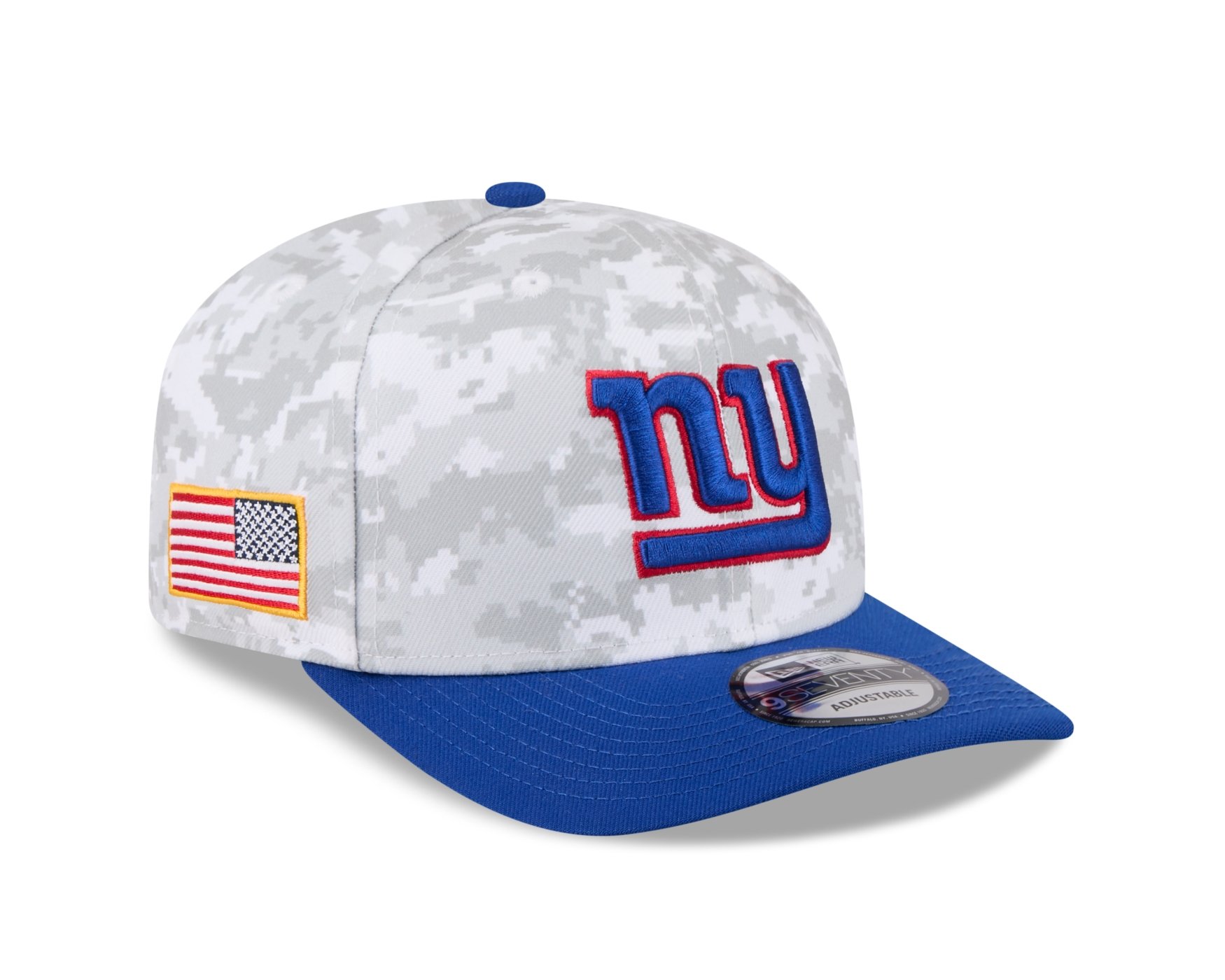 Bone New Era 9SEVENTY New York Giants NFL Salute Service 2025 Militar Cinza/Azul 3