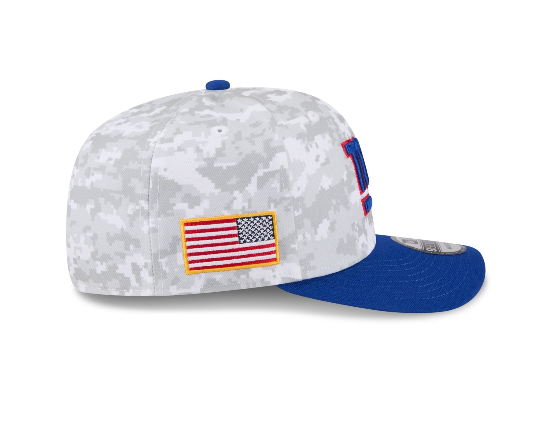 Bone New Era 9SEVENTY New York Giants NFL Salute Service 2025 Militar Cinza/Azul 6