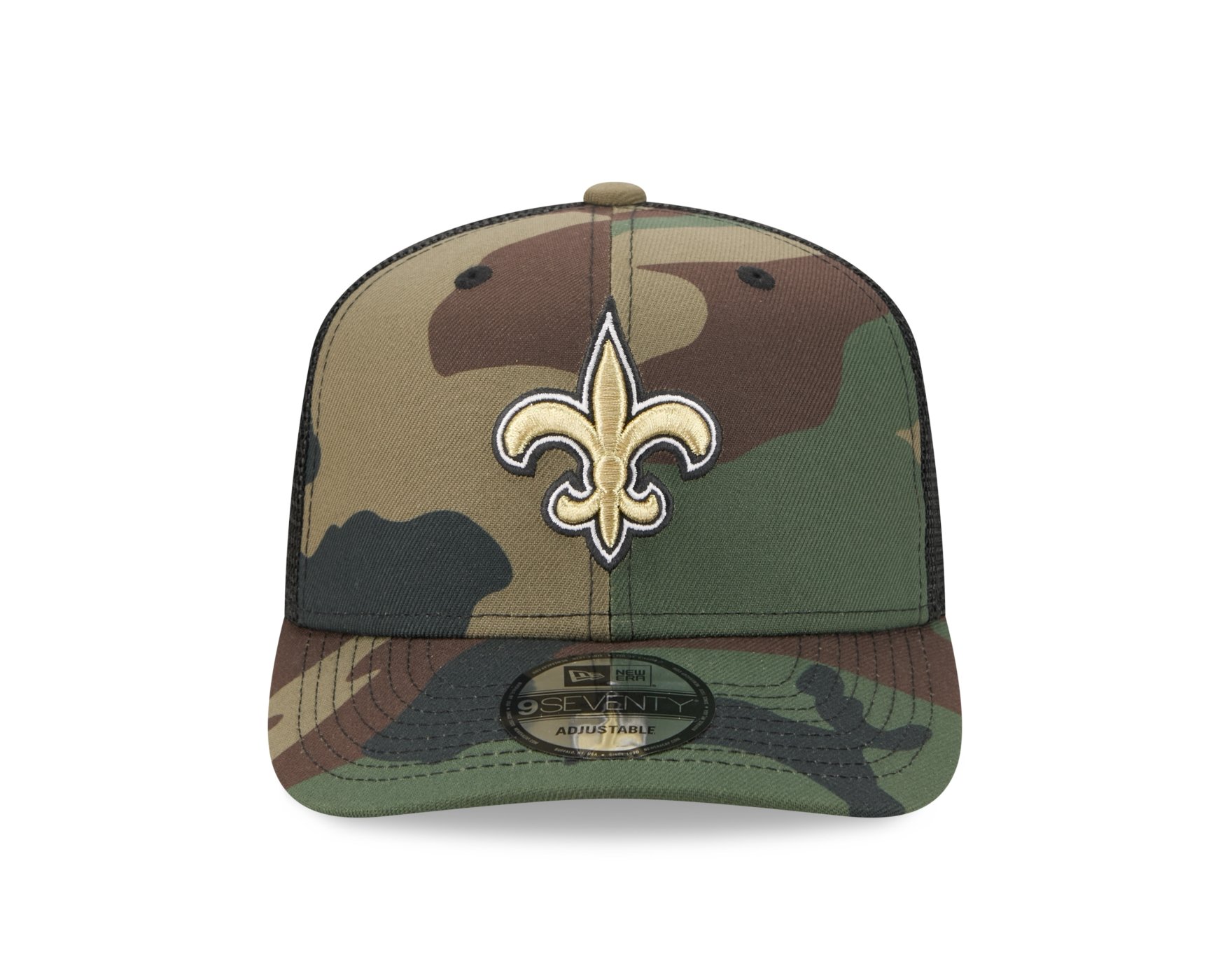 Bone New Era 9SEVENTY New Orleans Saints NFL Salute Service 2025 Preto Verde 2