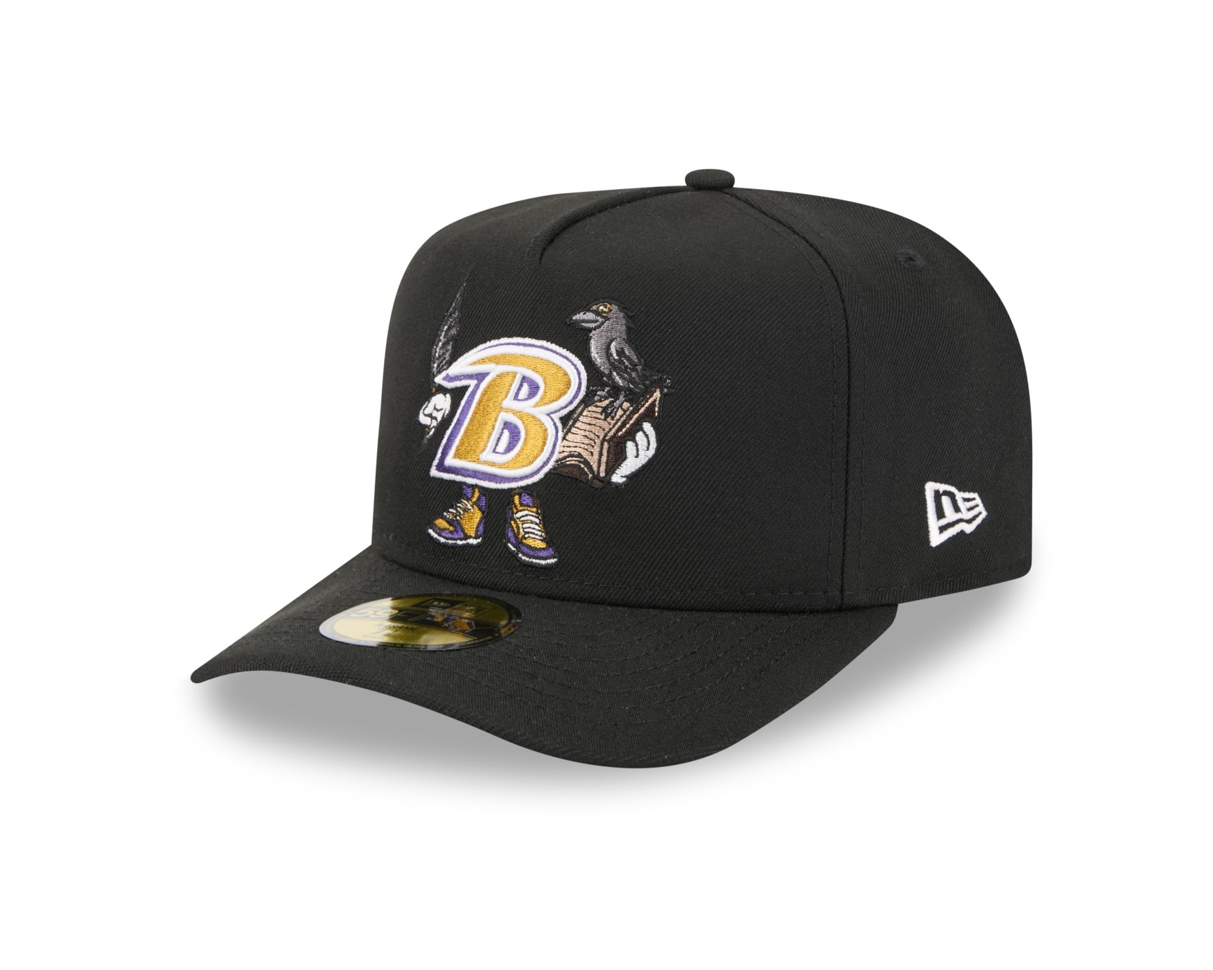 Bone New Era 59FIFTY Baltimore Ravens NFL Preto