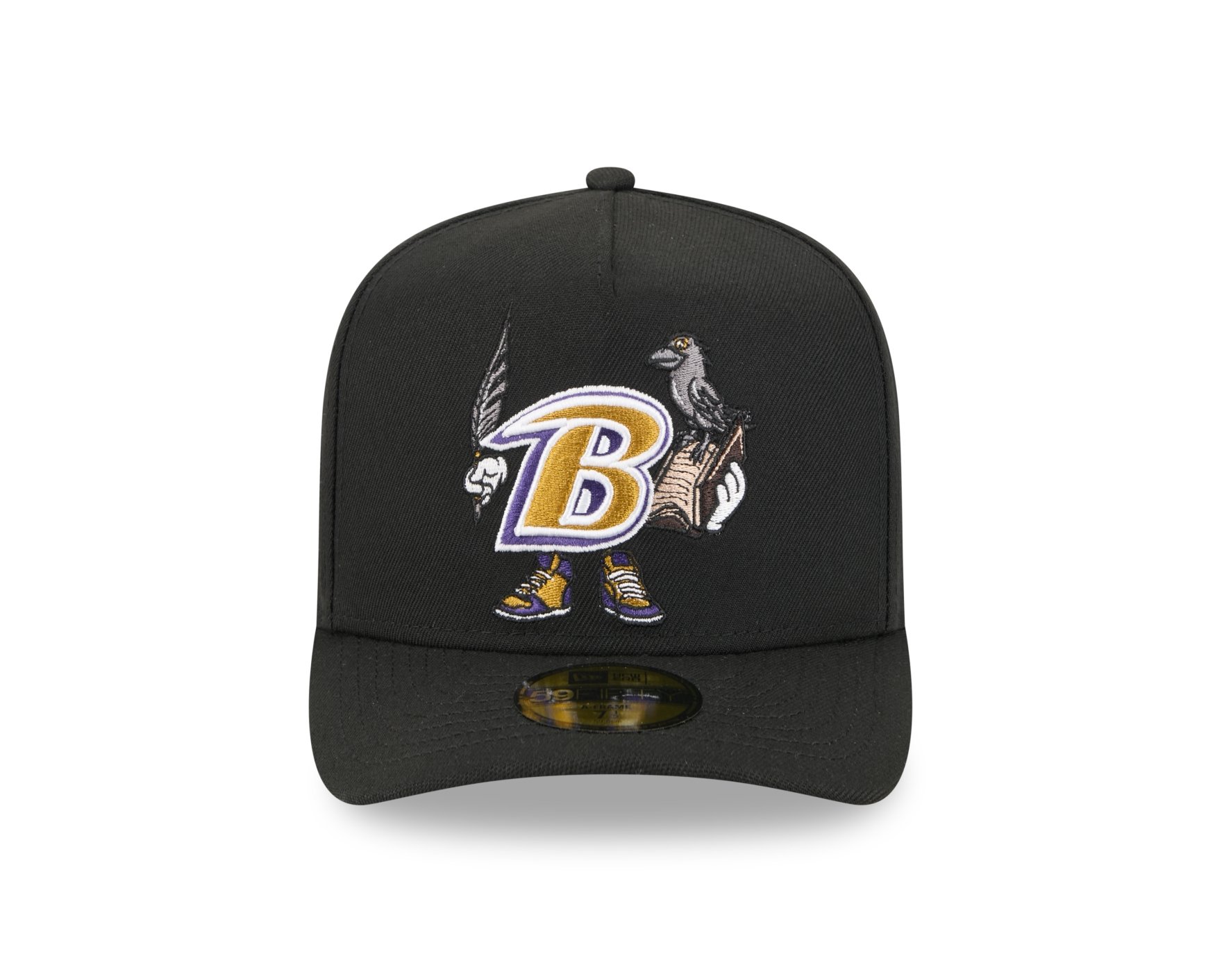 Bone New Era 59FIFTY Baltimore Ravens NFL Preto Preto 2