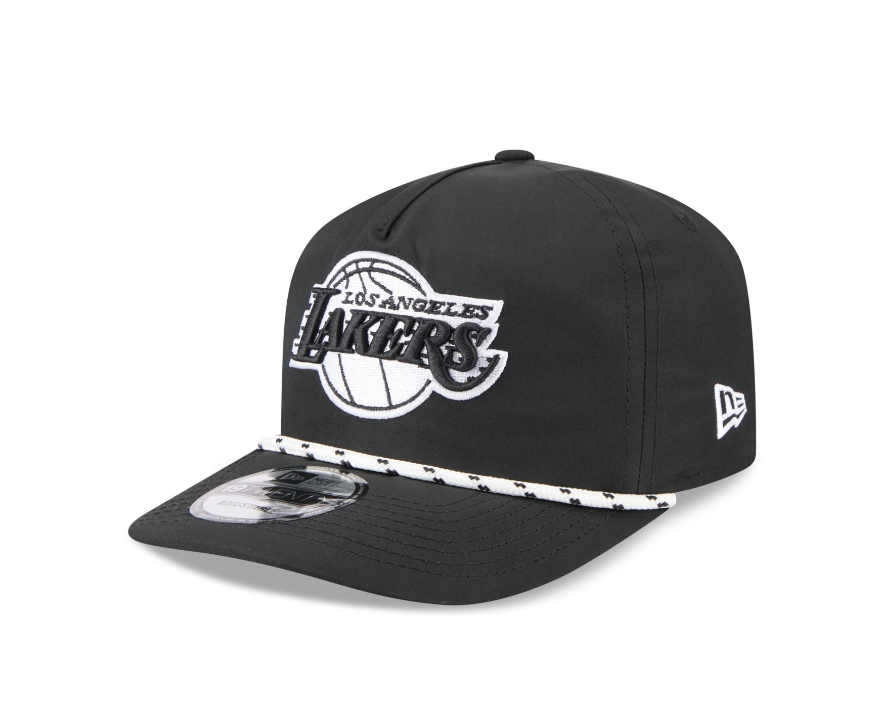 Bone New Era 19TWENTY Los Angeles Lakers Quickstrike 2025 Preto Preto 1
