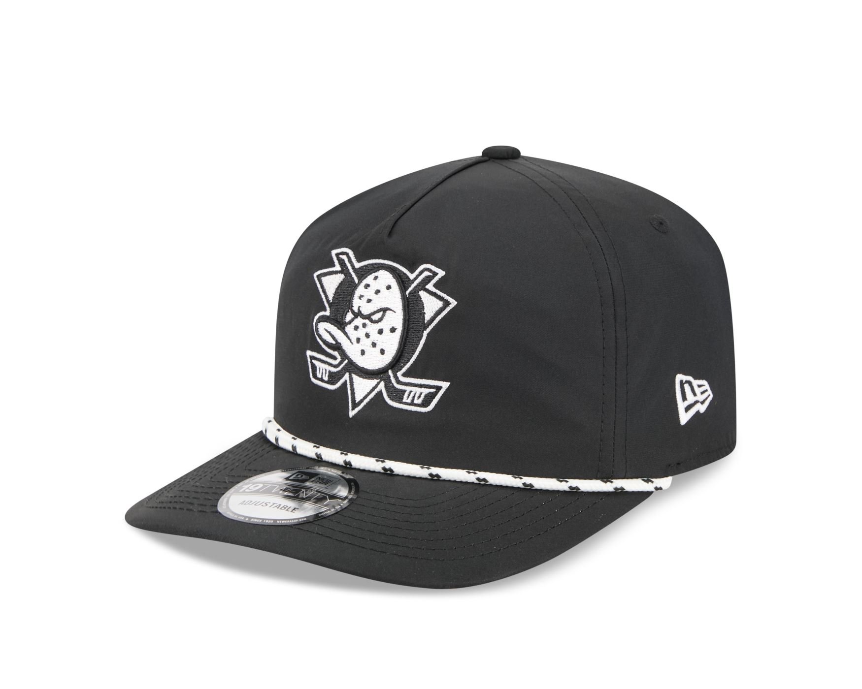 Bone New Era 19TWENTY Anaheim Ducks Quickstrike 2025 Preto