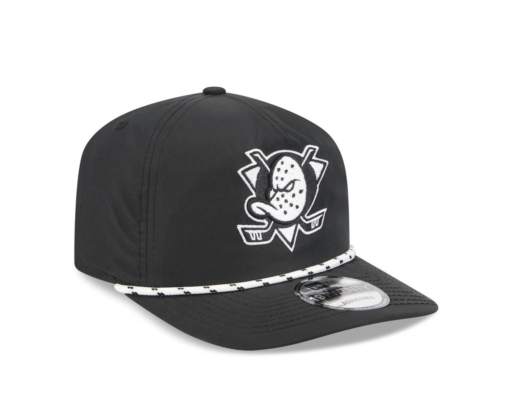 Bone New Era 19TWENTY Anaheim Ducks Quickstrike 2025 Preto Preto 2