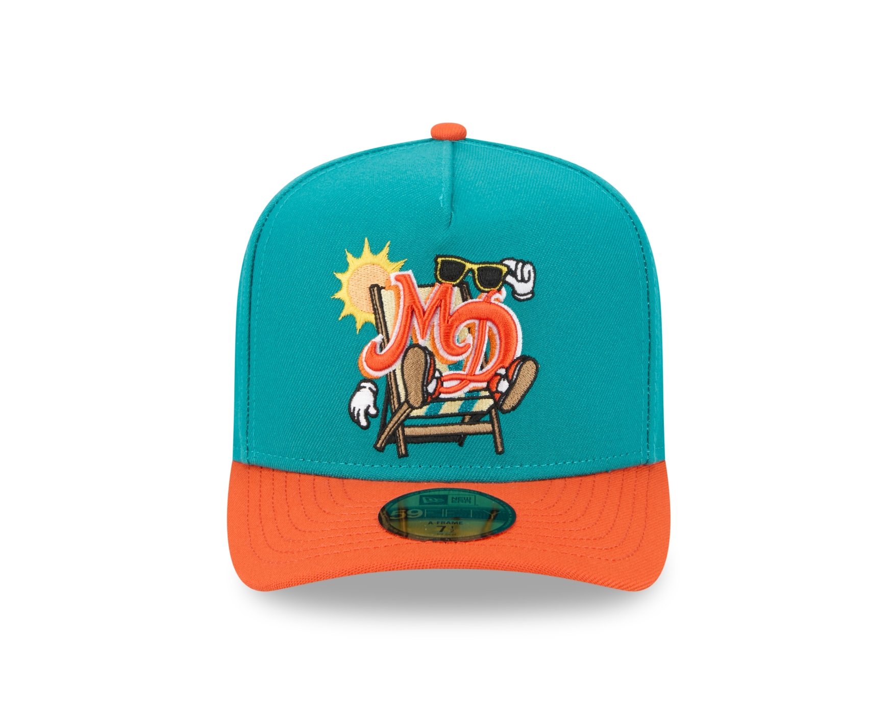 Bone New Era 59FIFTY Miami Dolphins NFL Verde