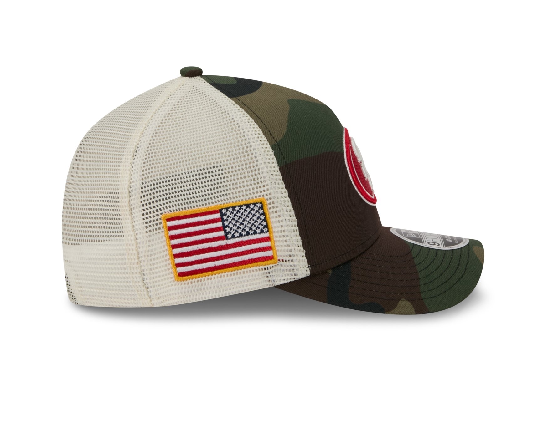 Bone New Era 9FORTY M-CROWN A-FRAME San Francisco 49ers NFL Salute Service 2025 Militar Militar 6