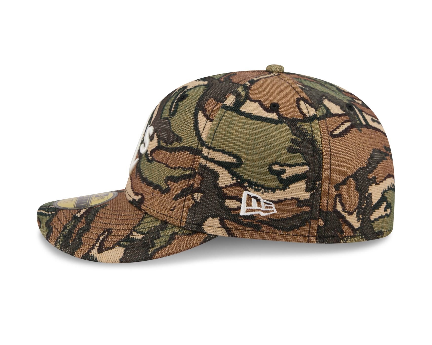 Bone New Era 59FIFTY Oakland Athletics MLB Militar Verde Militar 3