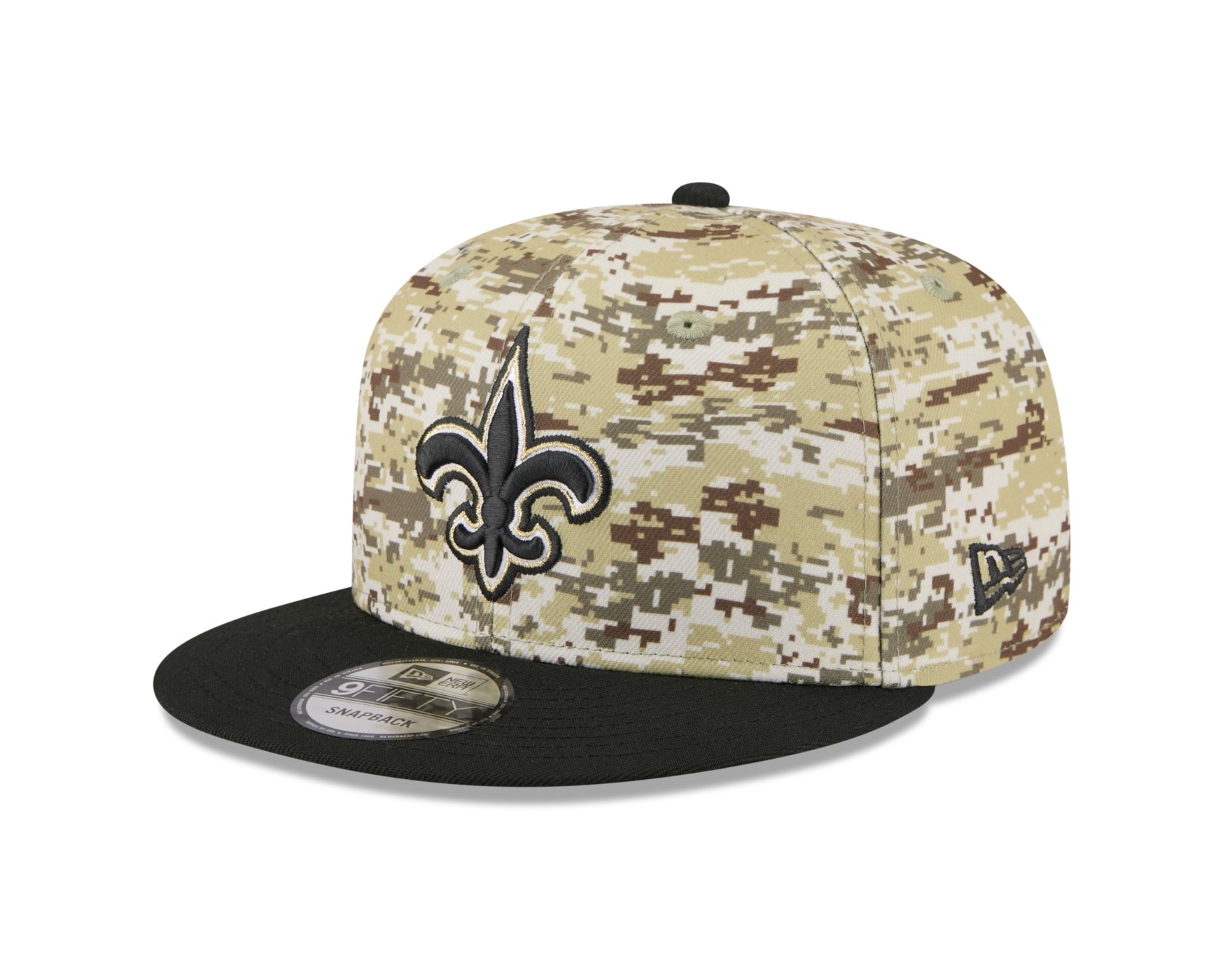 Bone New Era 9FIFTY New Orleans Saints NFL Salute Service 2025 Militar Militar/Preto 1