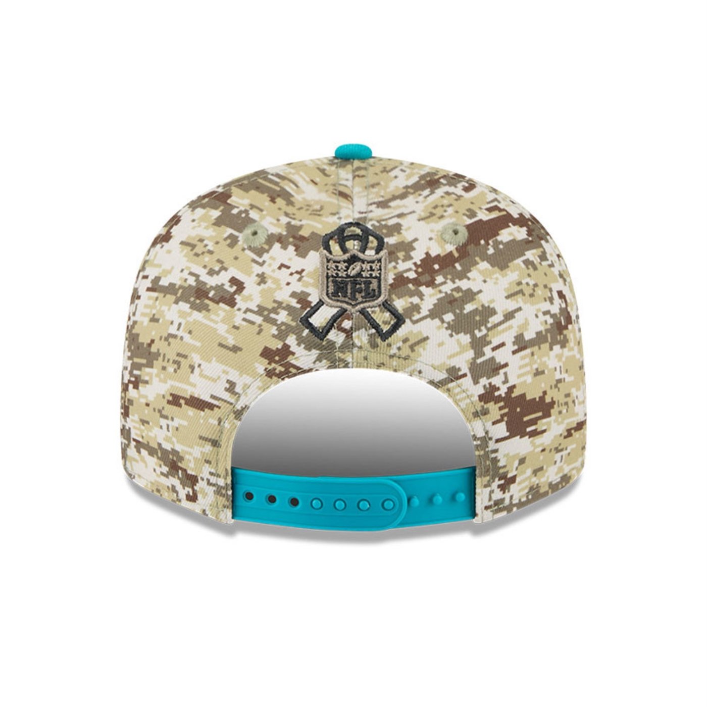 Bone New Era 9FIFTY Miami Dolphins NFL Salute Service 2025 Militar Militar/Verde 4