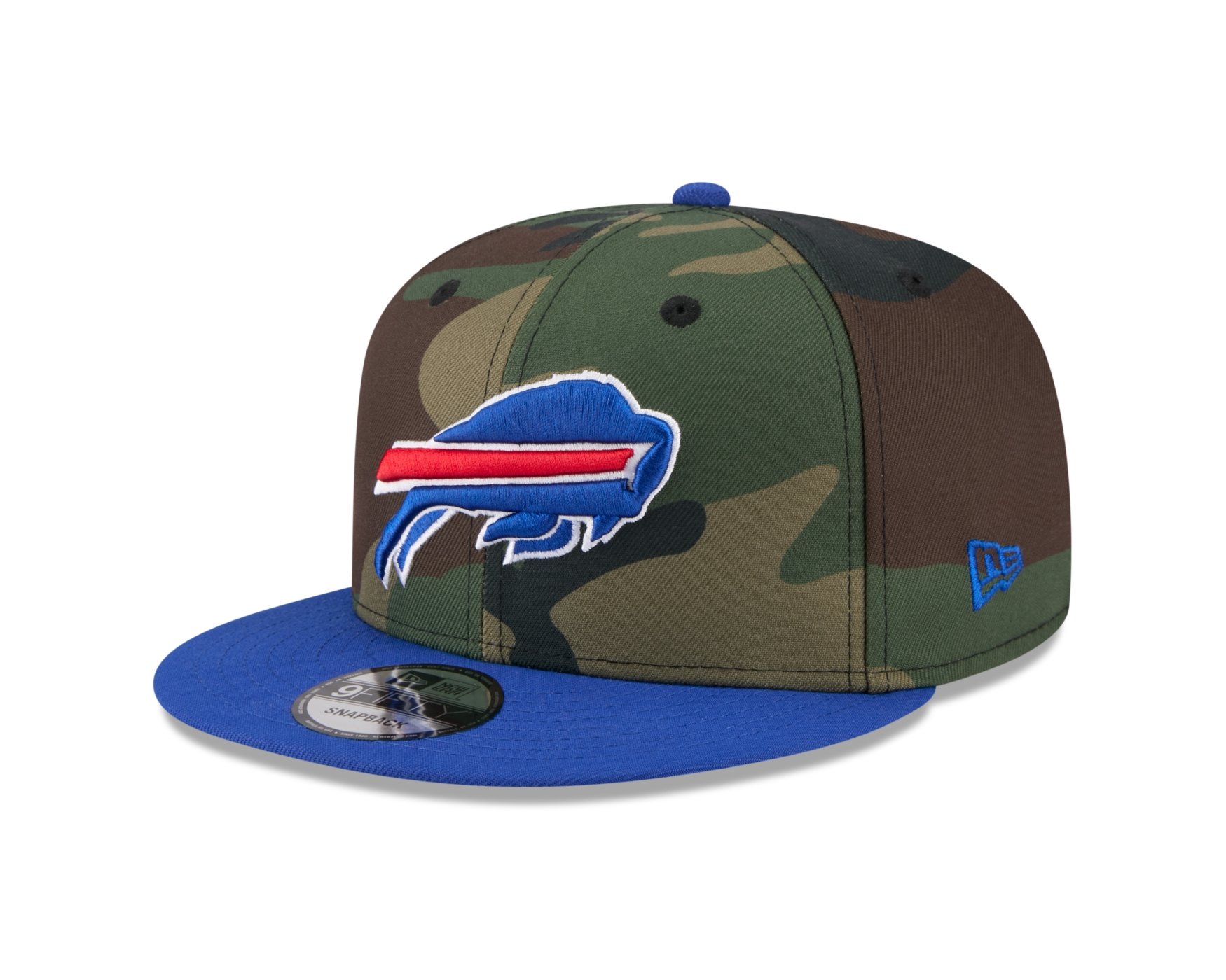 Bone New Era 9FIFTY Buffalo Bills NFL Salute Service 2025 Militar Verde Militar/Azul 6