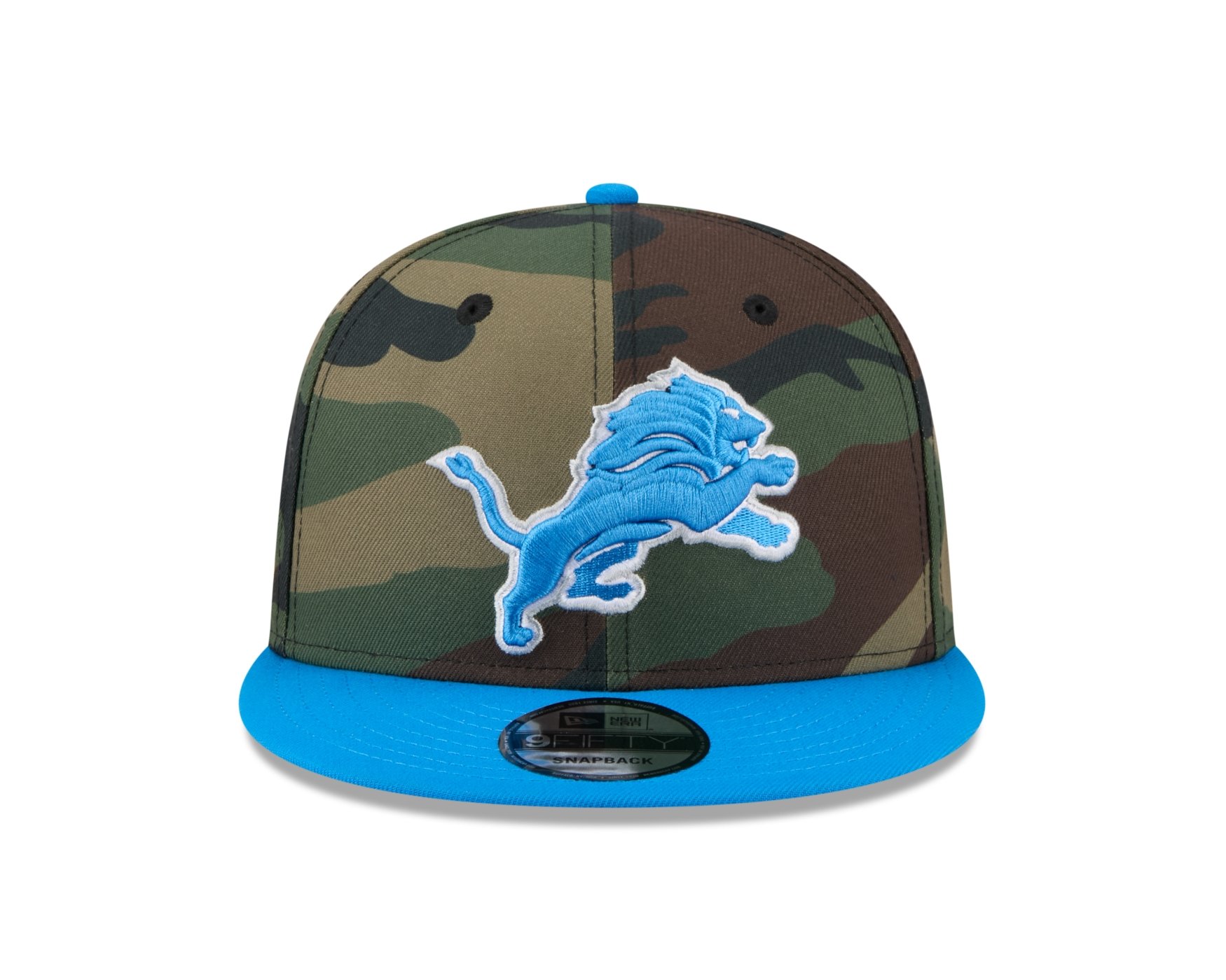 Bone New Era 9FIFTY Detroit Lions NFL Salute Service 2025 Militar Militar/Azul 2