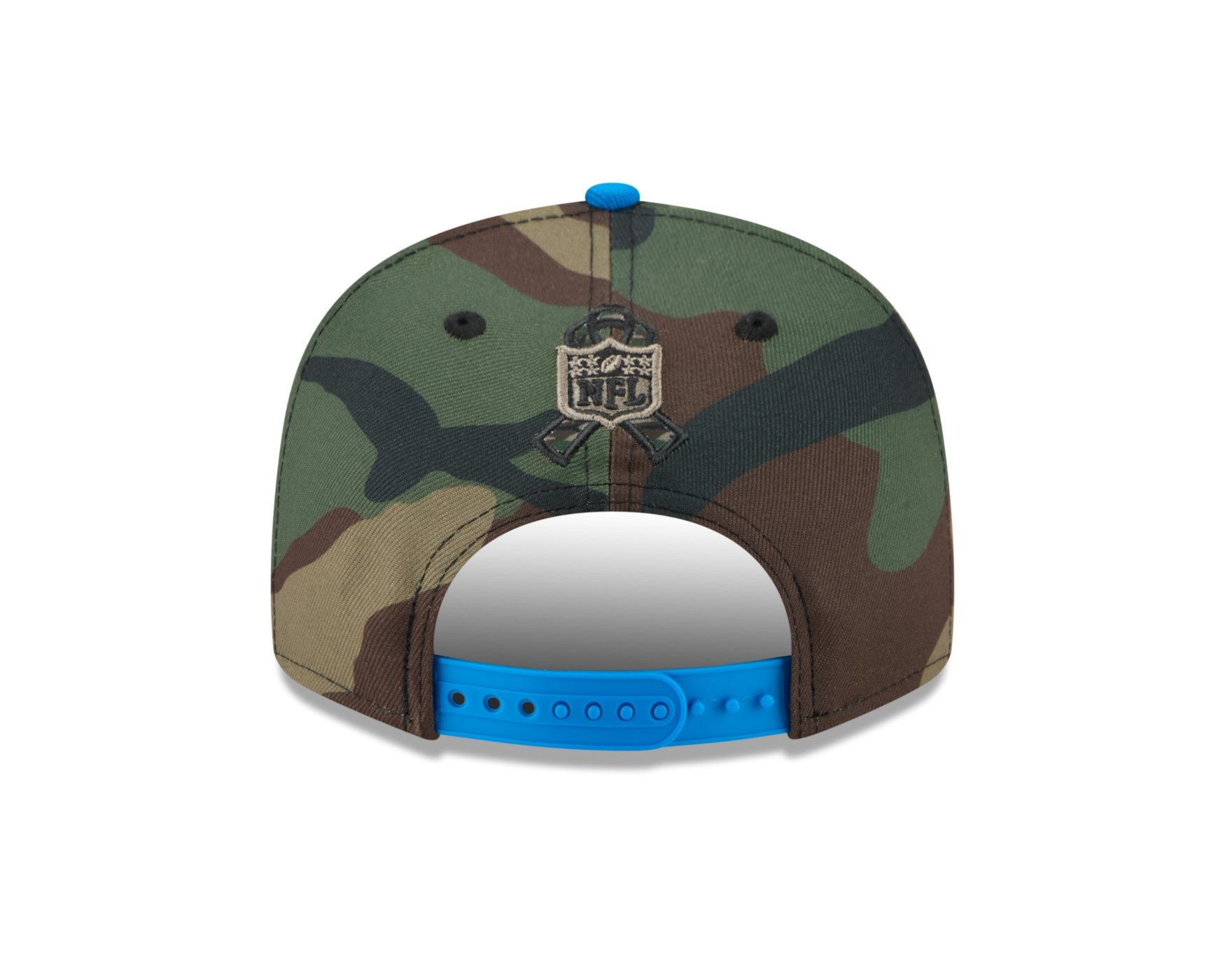 Bone New Era 9FIFTY Detroit Lions NFL Salute Service 2025 Militar Militar/Azul 4