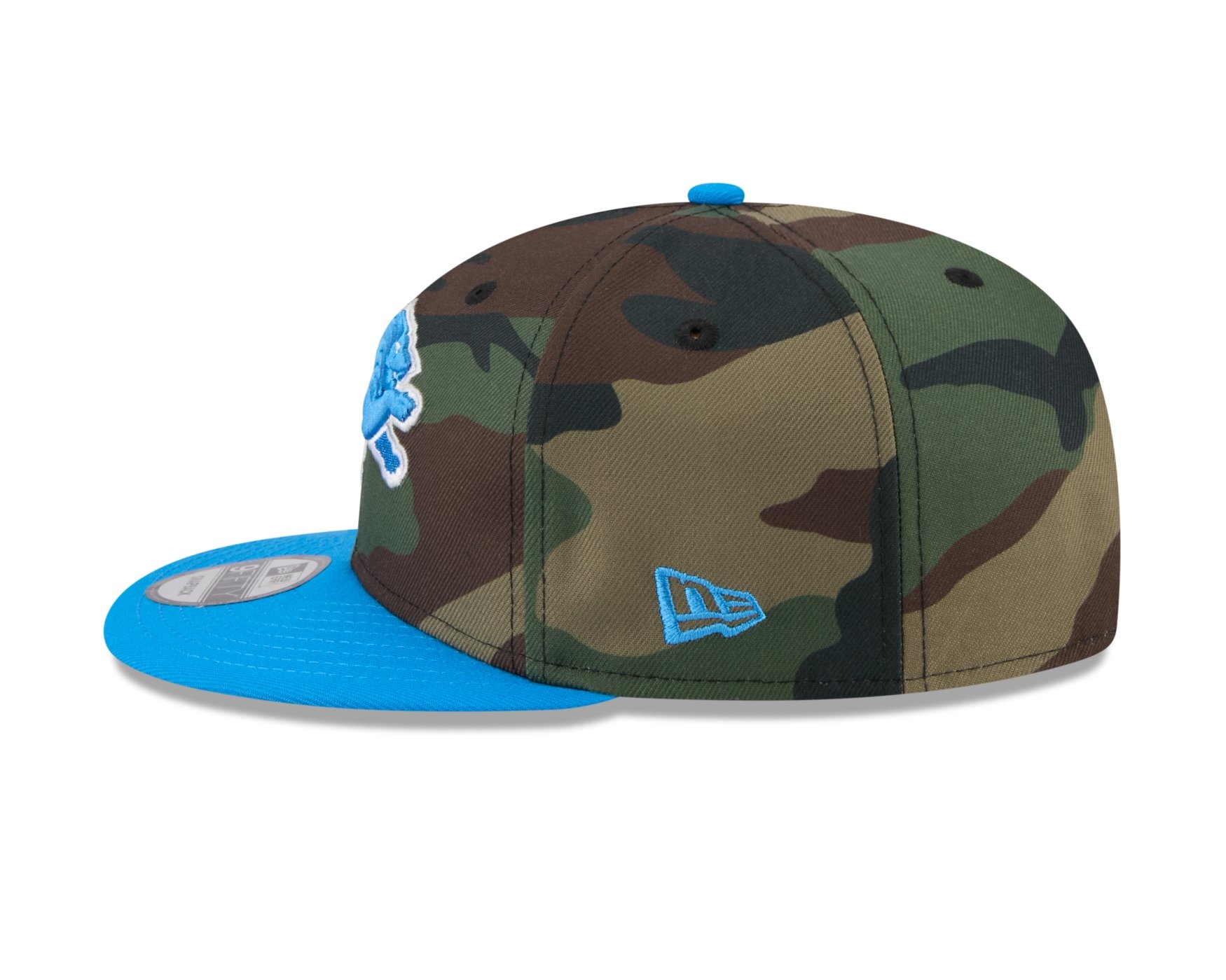 Bone New Era 9FIFTY Detroit Lions NFL Salute Service 2025 Militar Militar/Azul 5