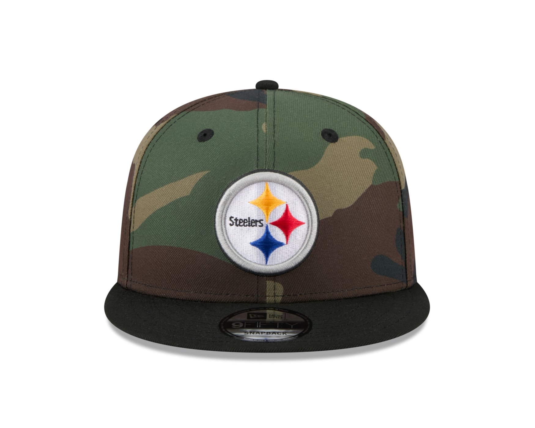 Bone New Era 9FIFTY Pittsburgh Steelers NFL Salute Service 2025 Militar Militar/Preto 2